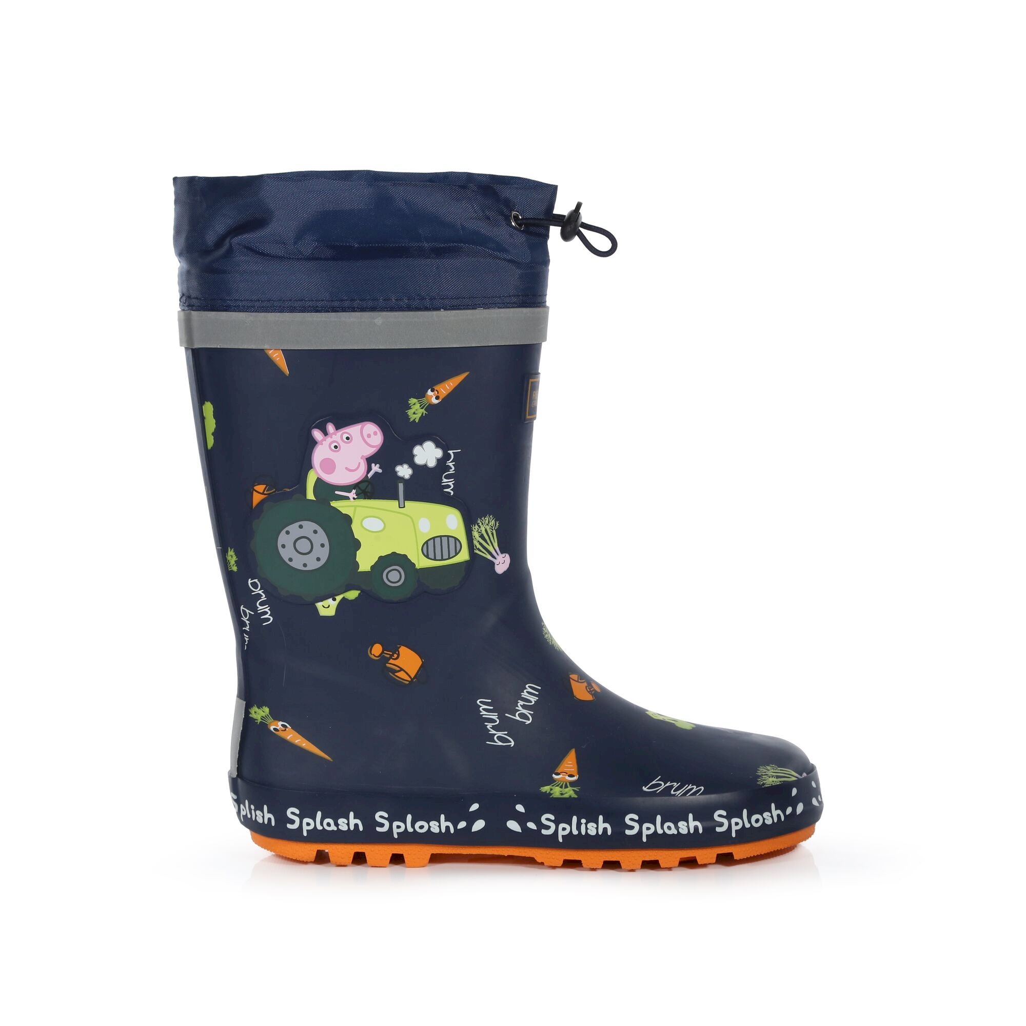 Peppa Pig Splash Wellies | Navy Tractor