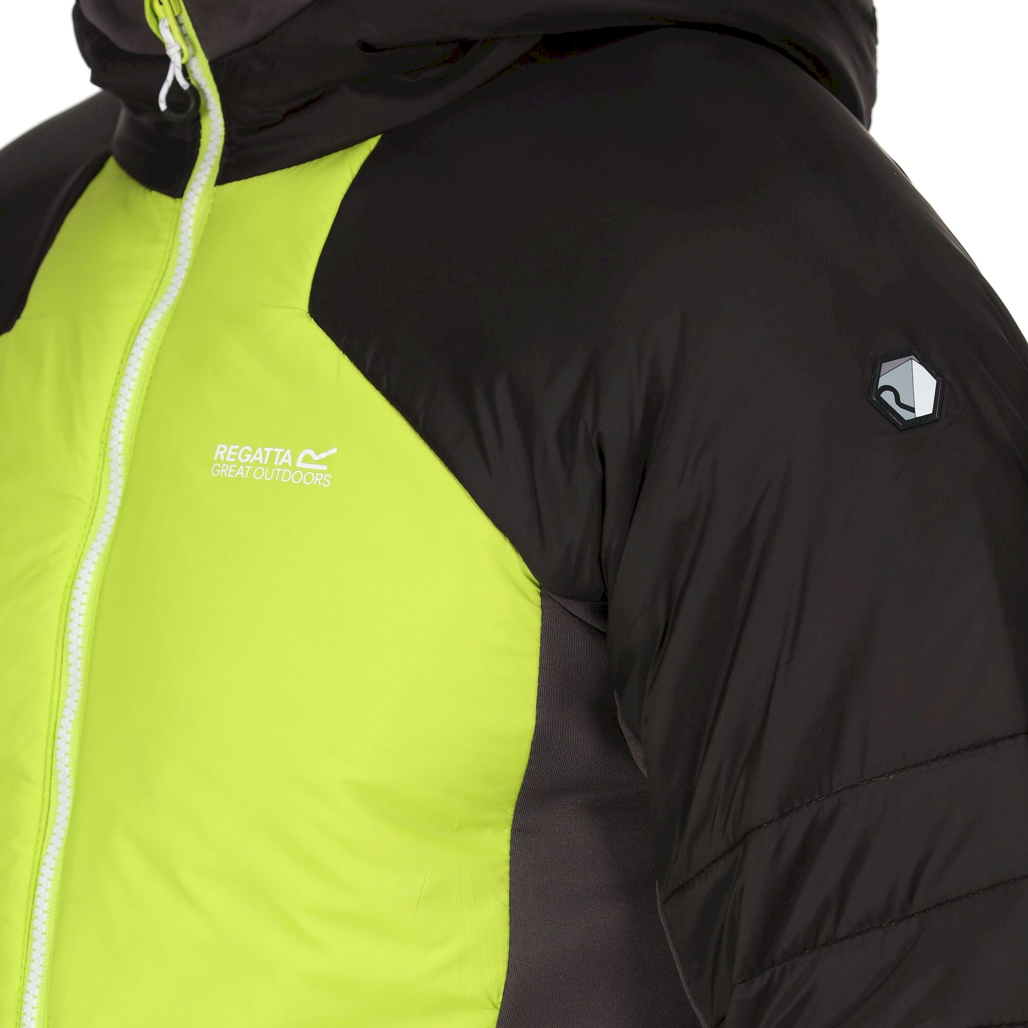 Men's Trutton Softshell Hooded Jacket | Bright Kiwi Black