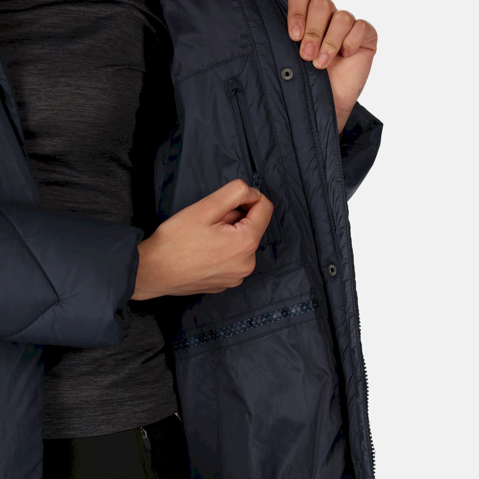 Women's Longley Longline Quilted Jacket | Navy