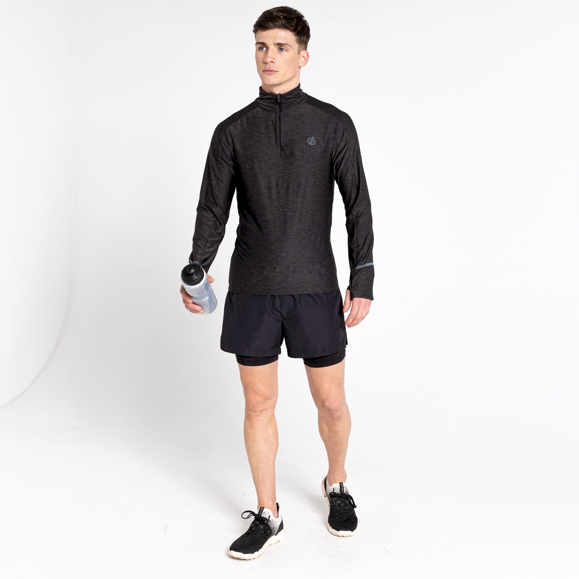 Dare 2b - Men's Power Up II Lightweight Jersey | Black Marl