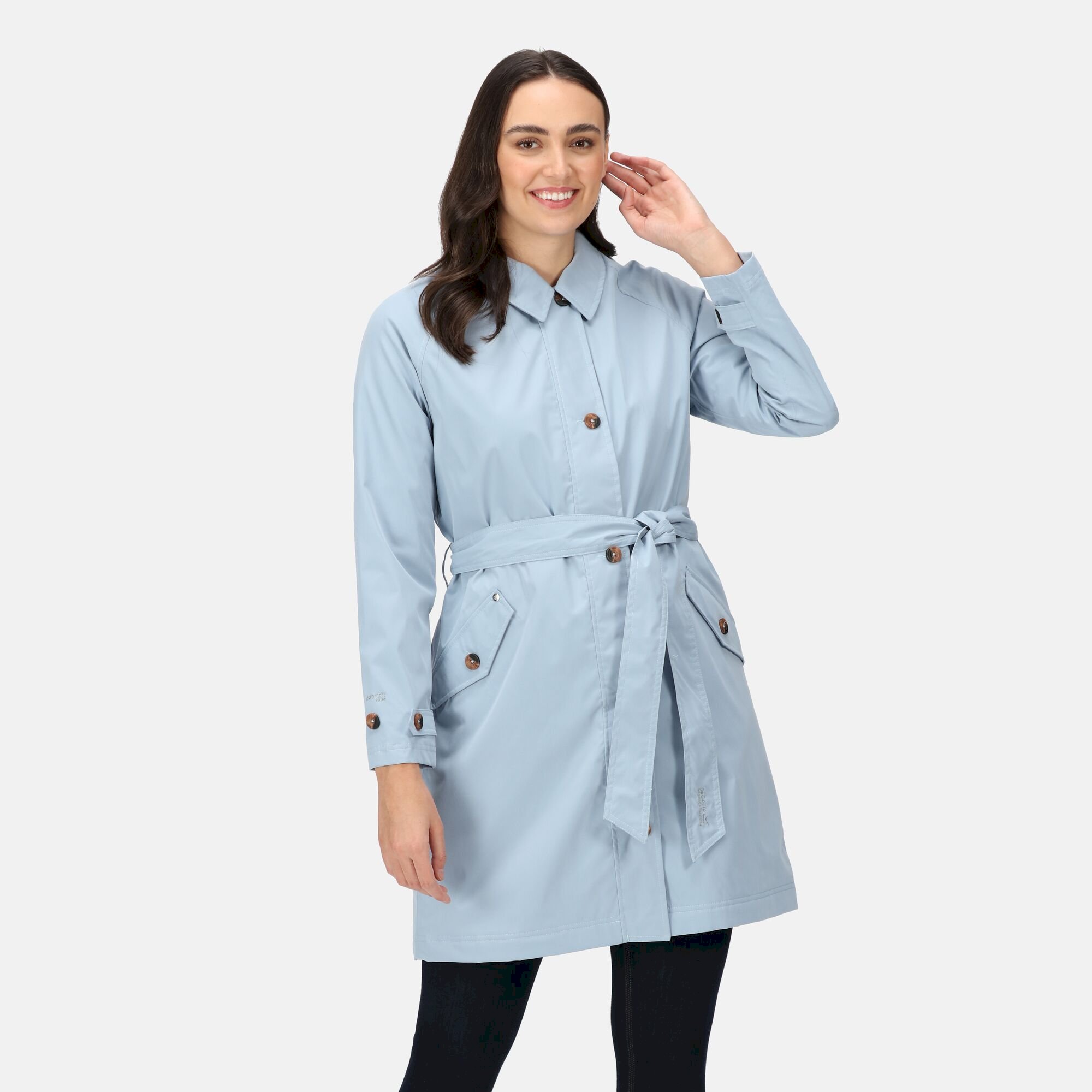 Women's Madalyn Waterproof Trench Coat | Ice Grey