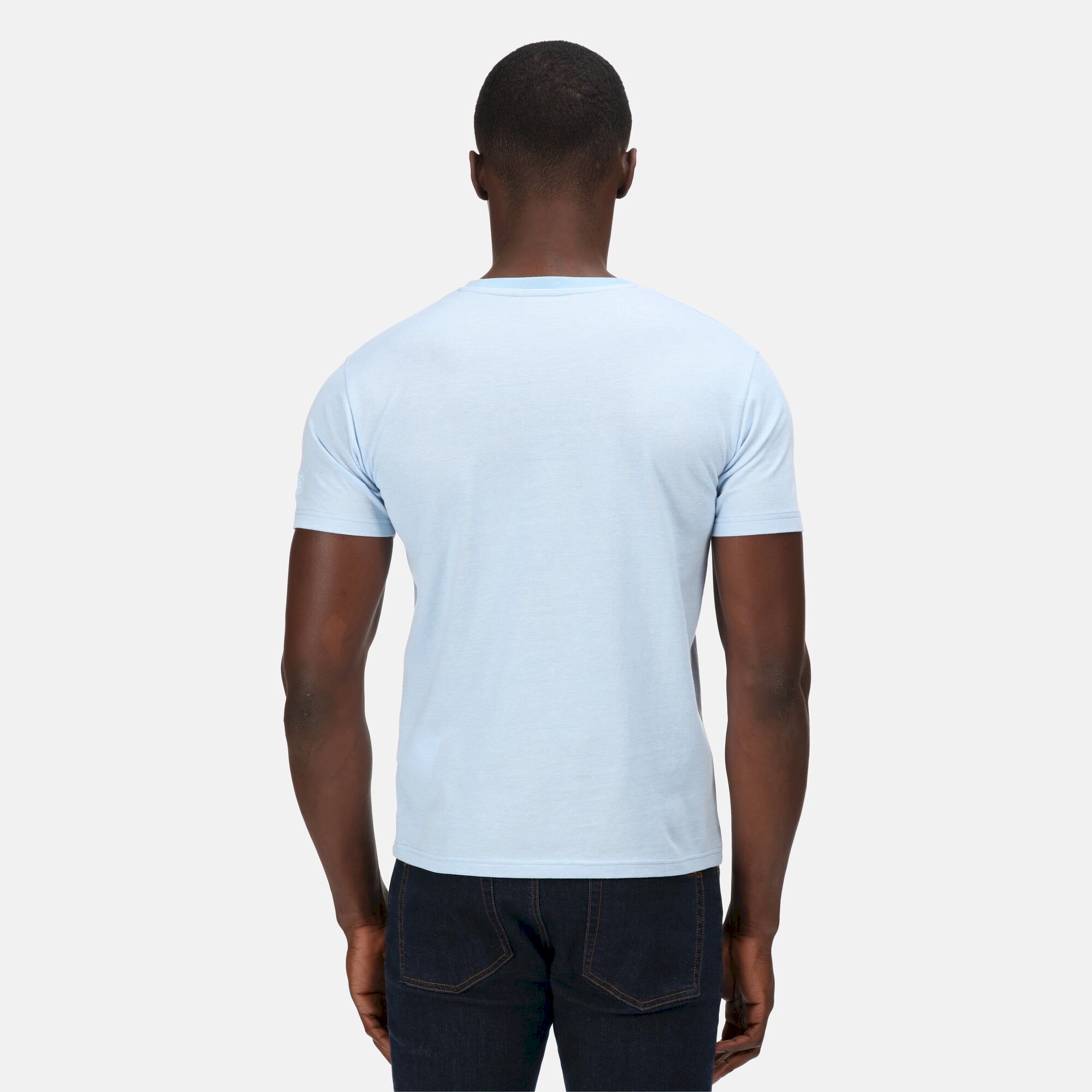 Men's Caelum T-Shirt | Powder Blue Birdseye Pique