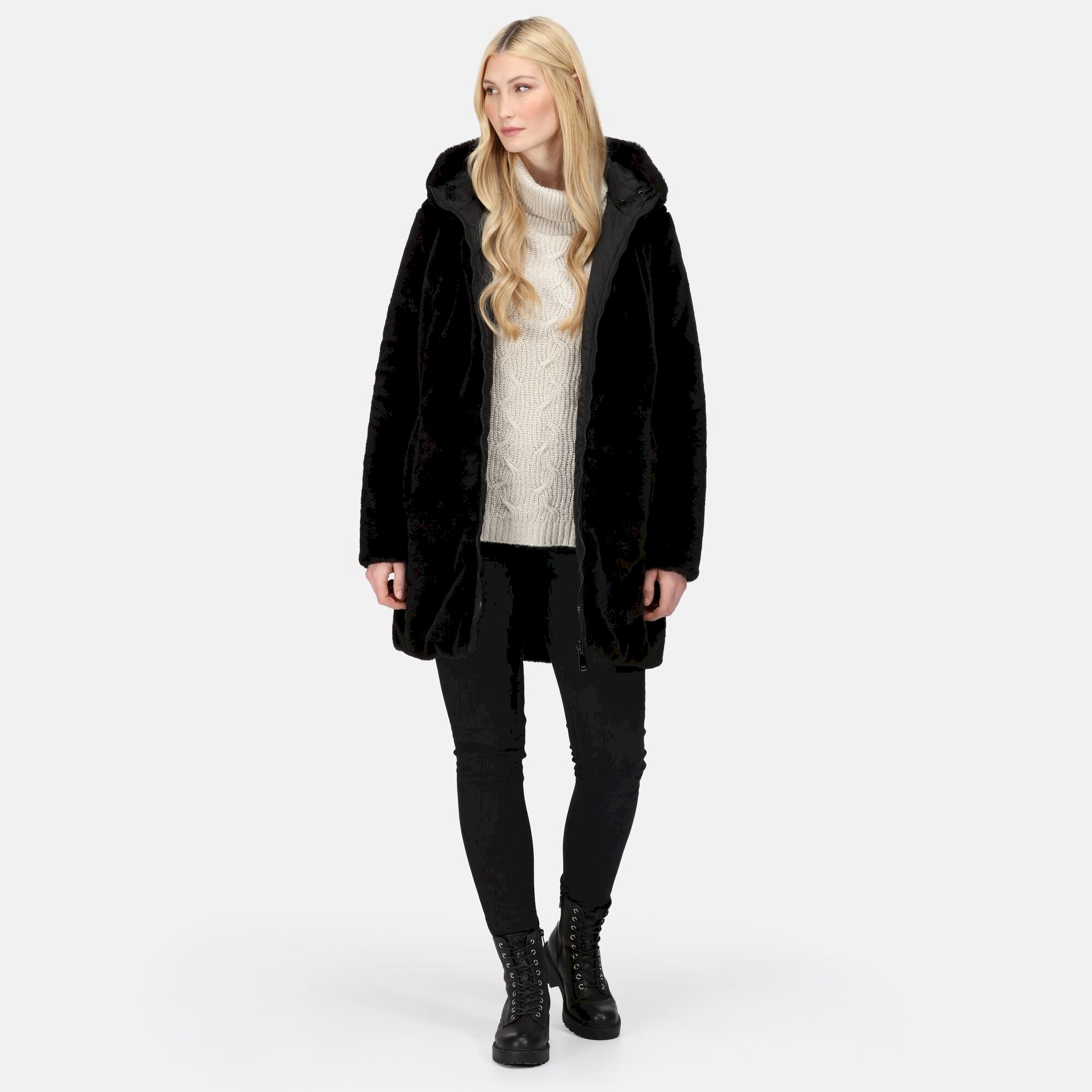 Women's Caileigh Reversible Parka Jacket | Black