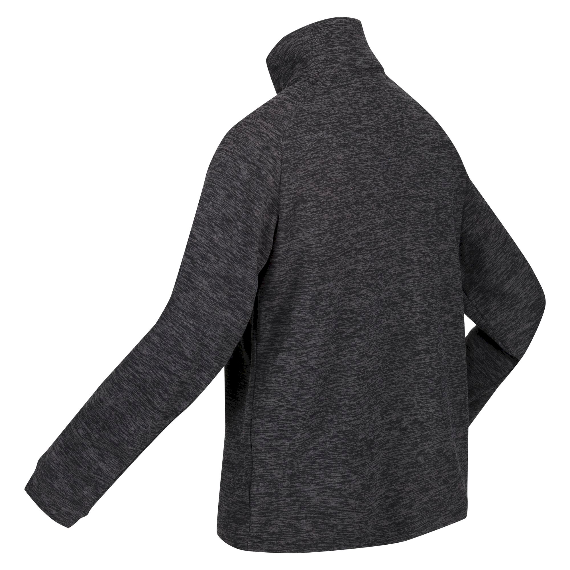 Men's Eithan Quarter Zip Fleece | Black Dark Grey Marl
