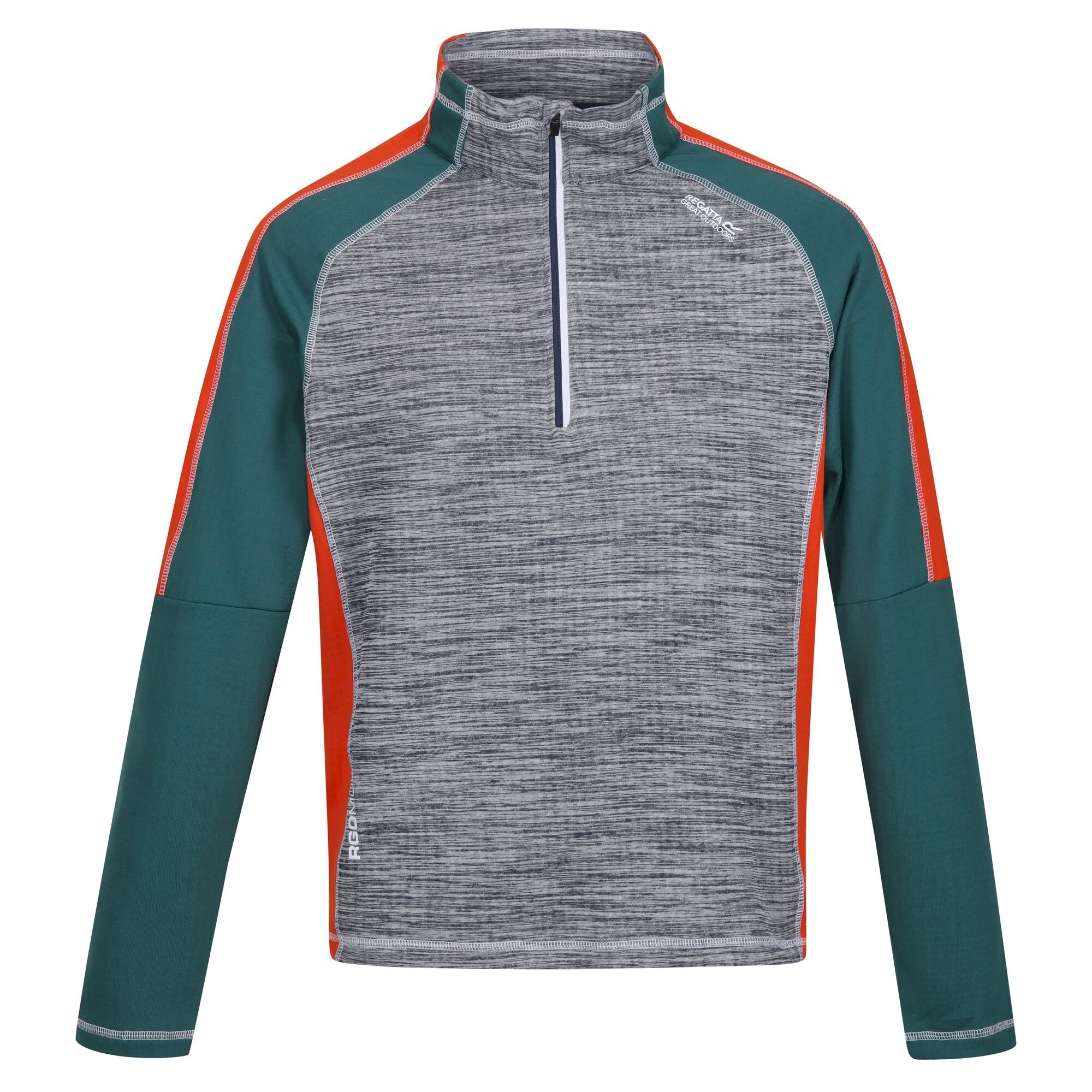 Men's Hepley Half Zip Lightweight Fleece | Admiral Blue Pacific Green