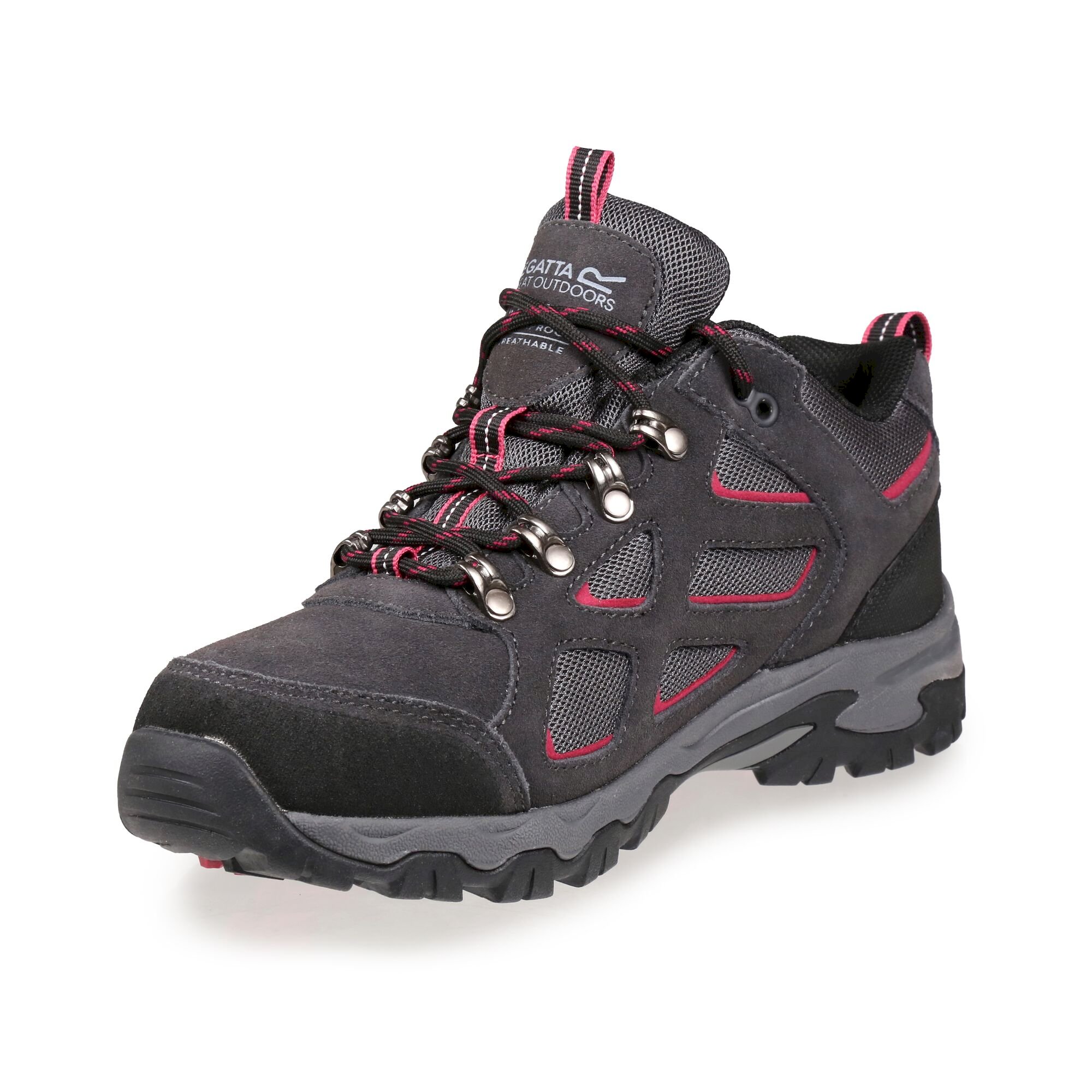 Women's Tebay Waterproof Low Walking Shoes | Ash Dark Cerise
