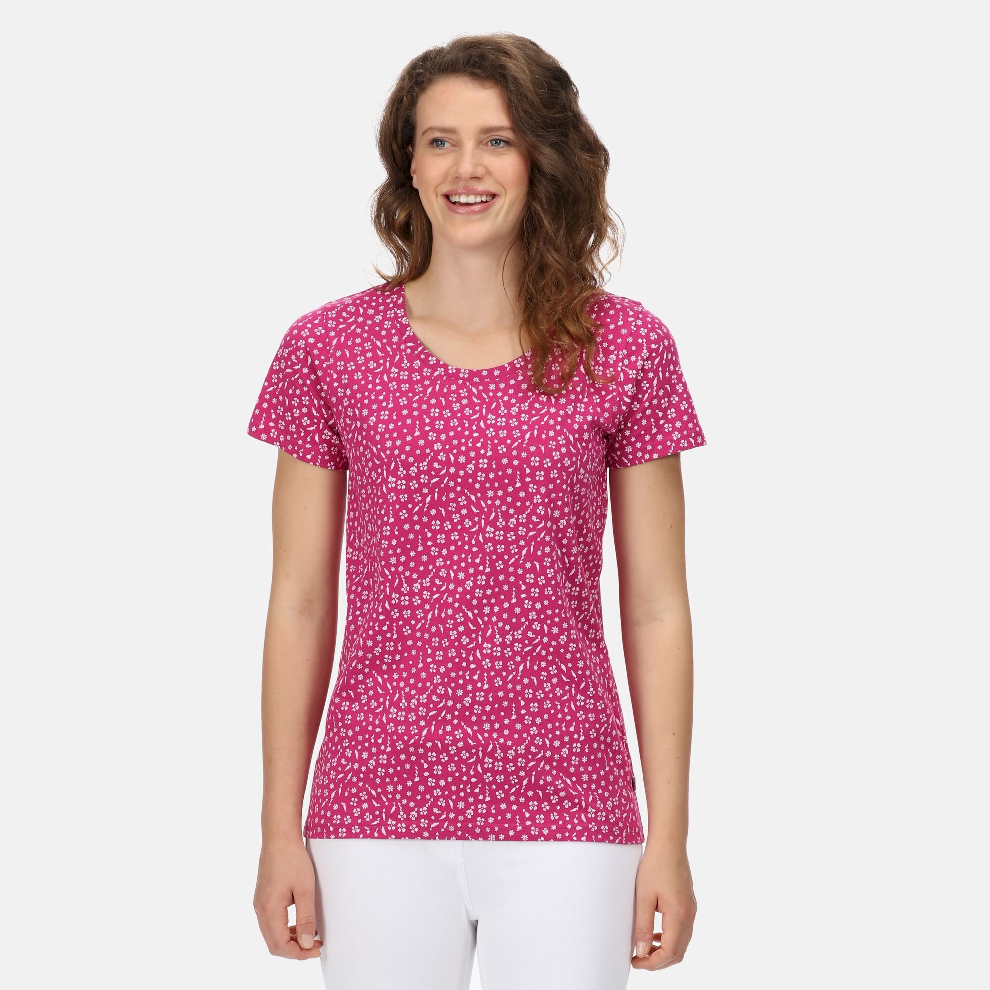 Women's Filandra VI Print T-Shirt | Fuchsia Ditsy