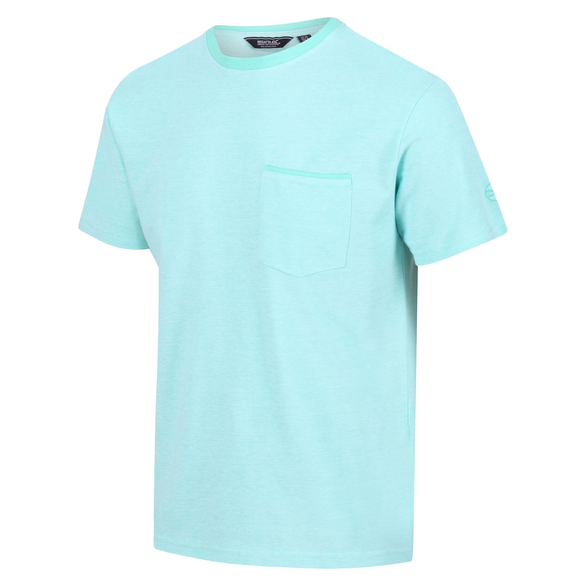 Men's Caelum T-Shirt | Opal Green Birdseye Pique