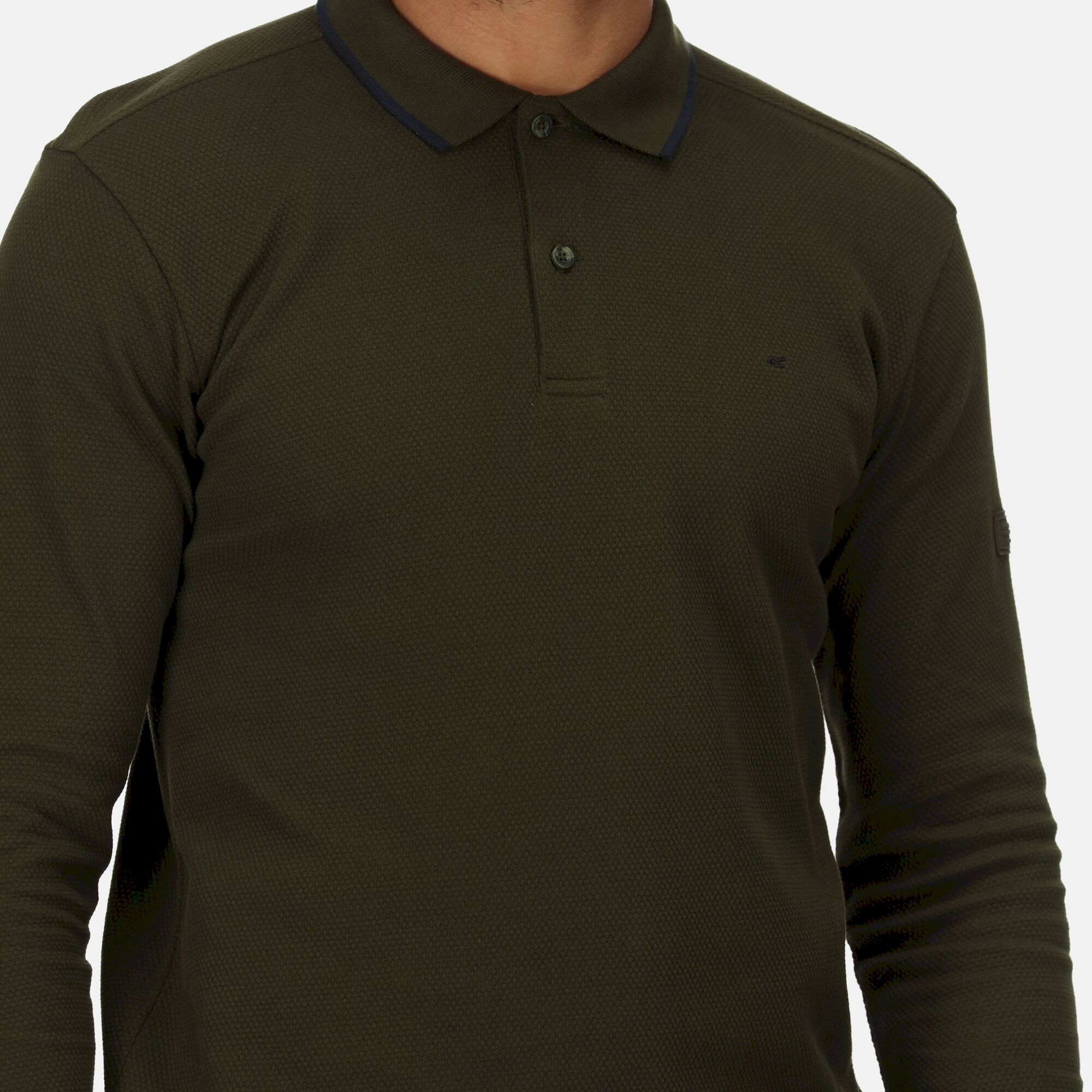 Men's Leaonzo Long Sleeved Polo Shirt | Dark Khaki