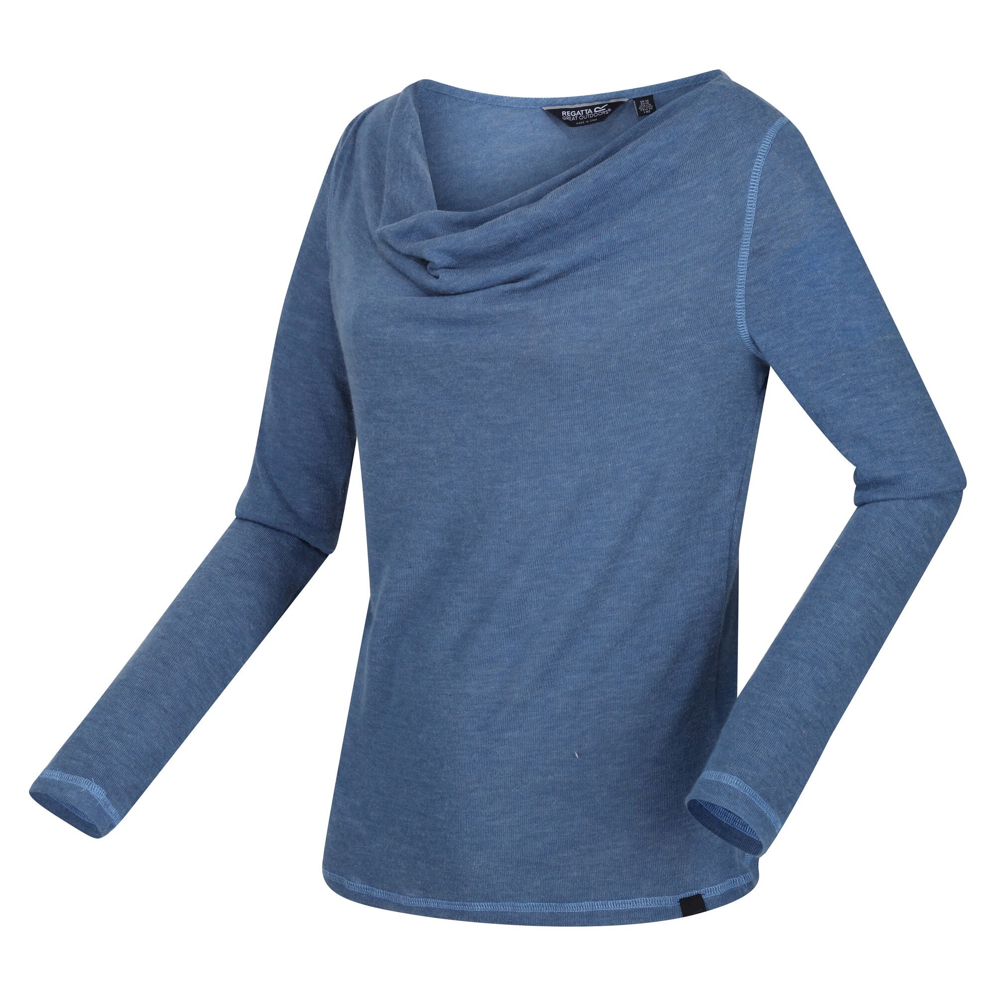 Women's Frayda Cowl Neck Top | Slate Blue