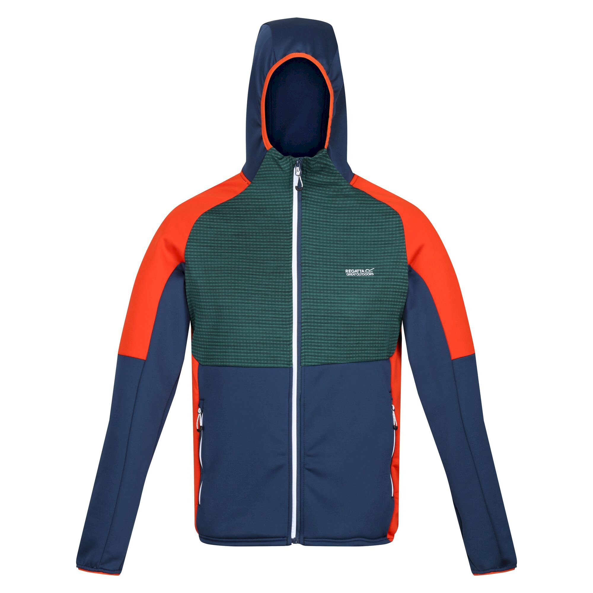 Men's Attare Softshell Hooded Jacket | Admiral Blue Pacific Green