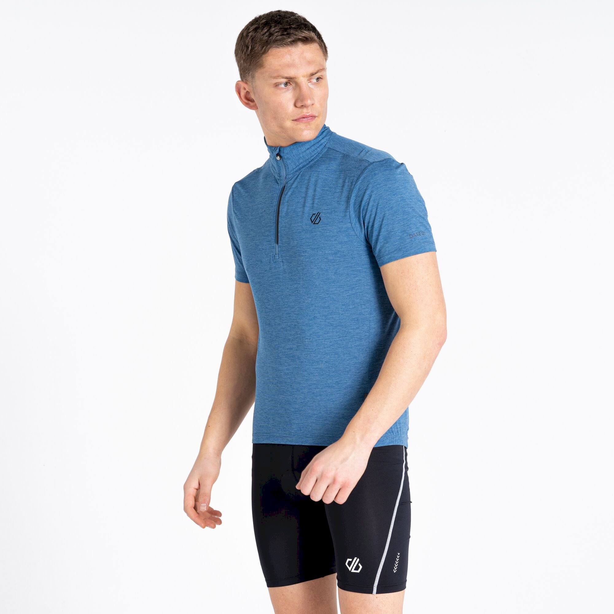 Dare 2b - Men's Pedal It Out Lightweight Jersey | Stellar Blue Marl
