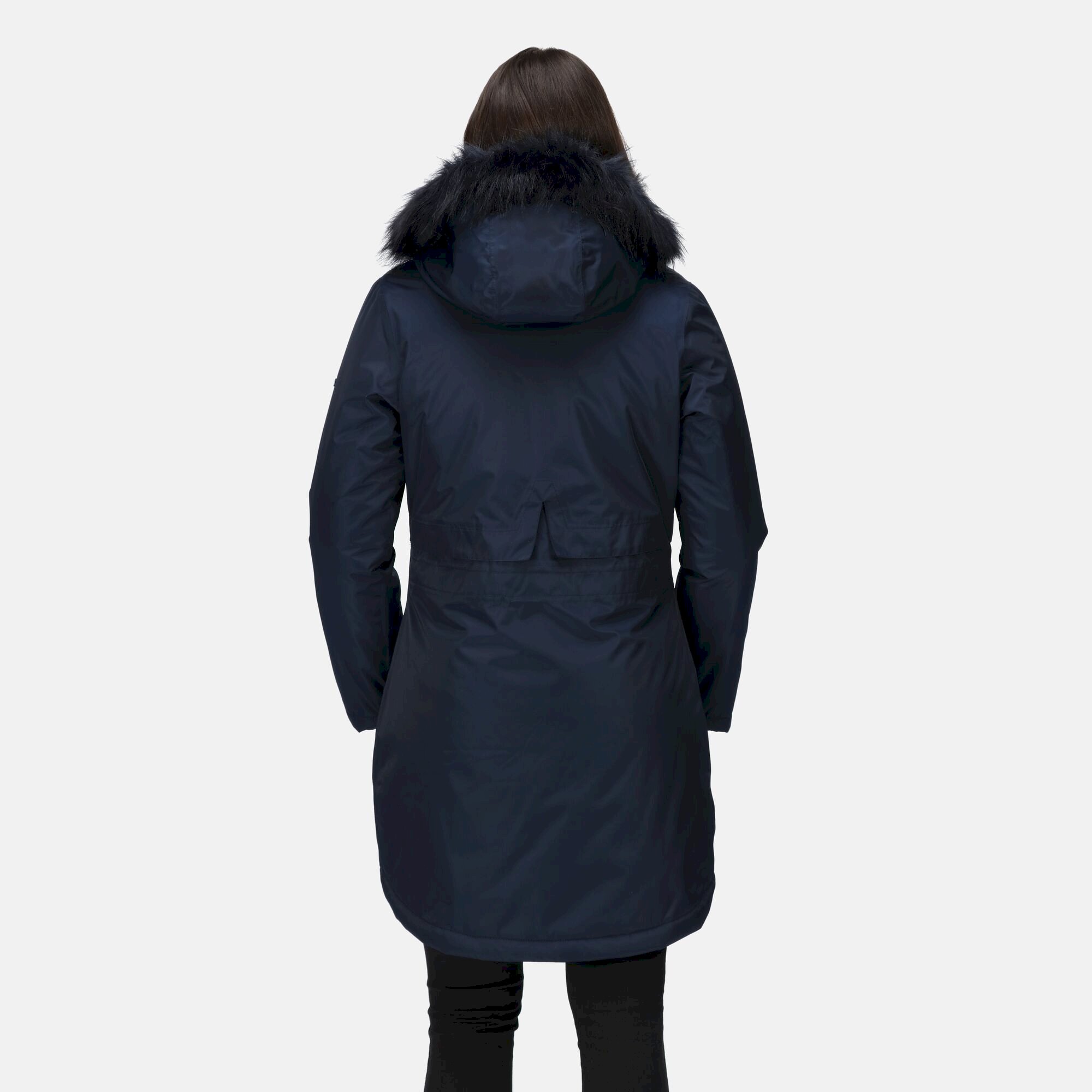 Women's Lyanna Fur Trim Parka Jacket | Navy