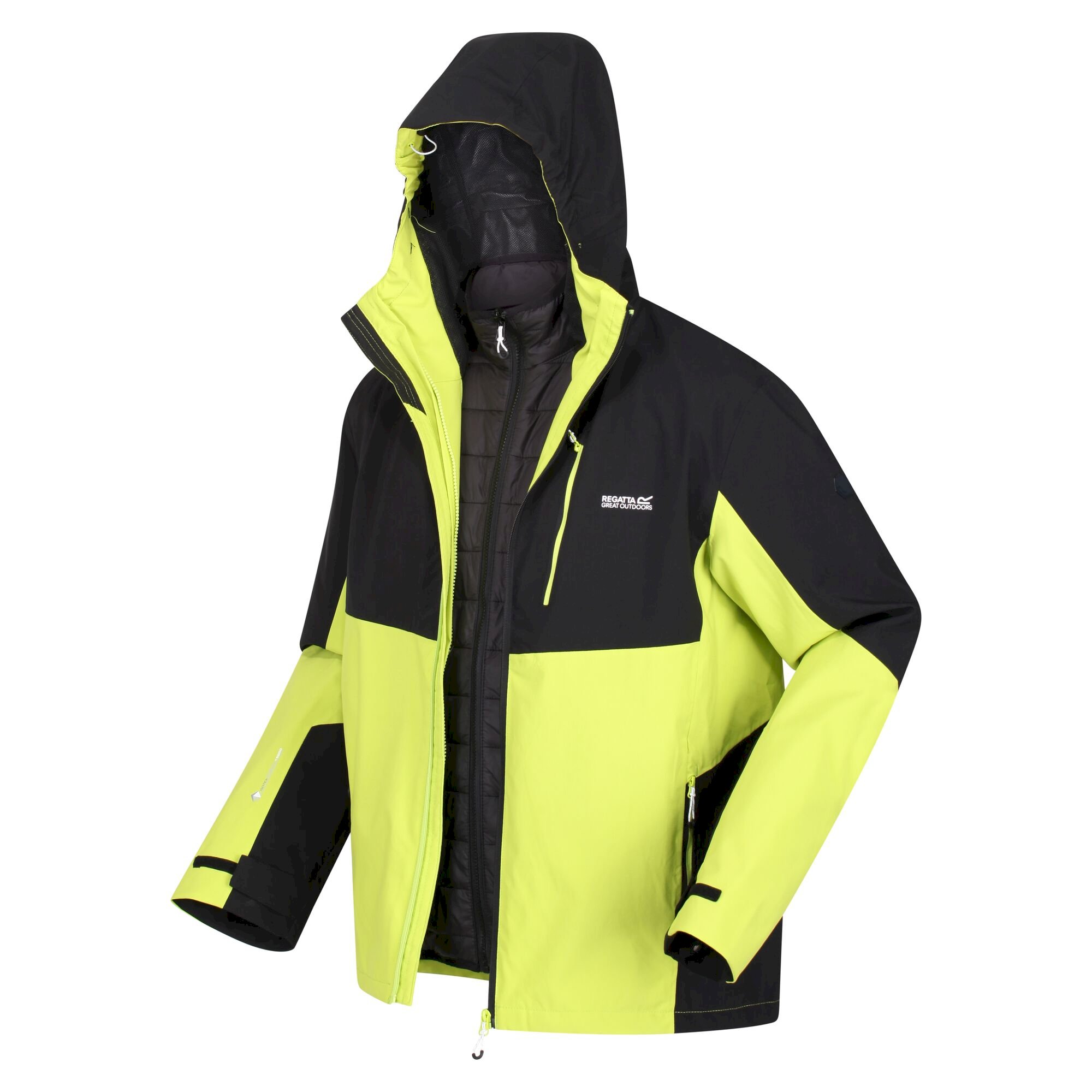 Men's Wentwood VII Waterproof Jacket | Black Bright Kiwi
