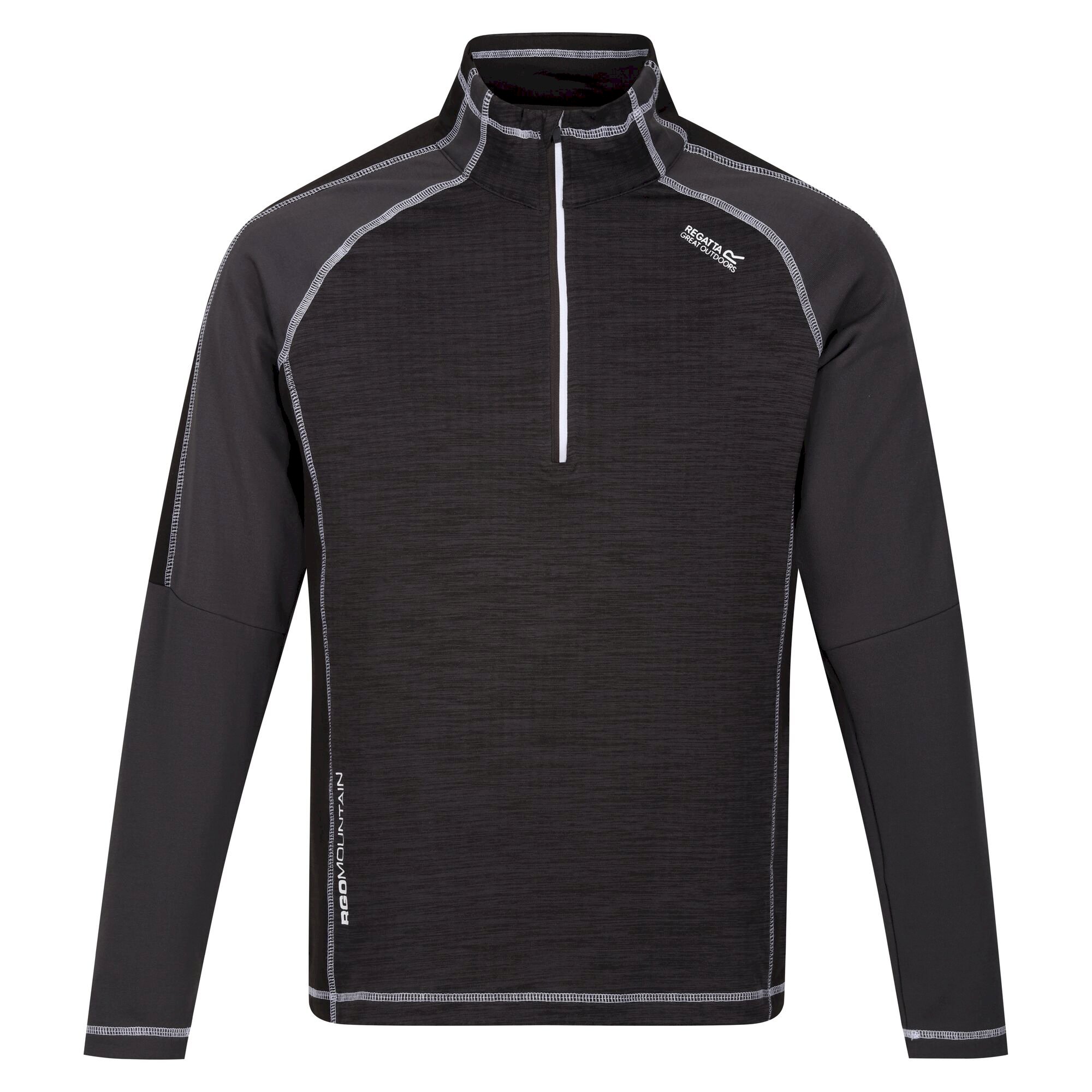 Men's Hepley Half Zip Lightweight Fleece | Ash Dark Grey Black