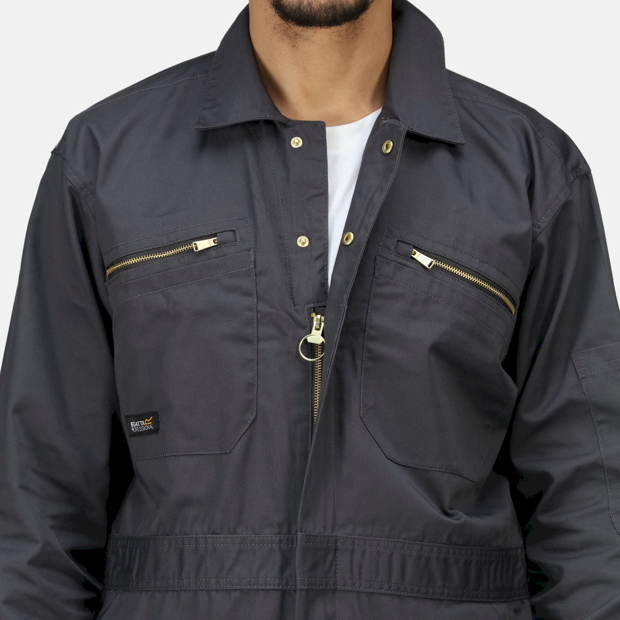 Men's Zip Fasten Coverall | Seal Grey