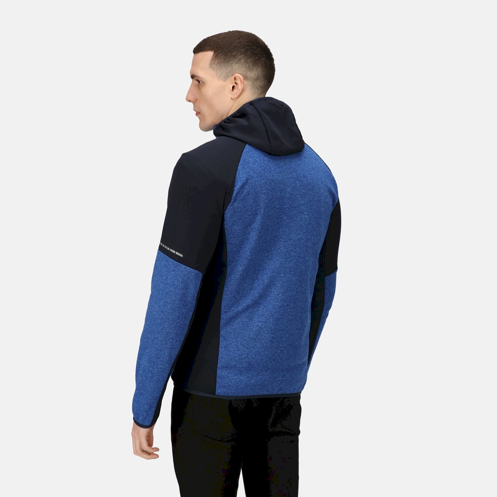 Men's X-Pro Coldspring II Hybrid Full Zip Hooded Fleece | Oxford Blue Marl Navy