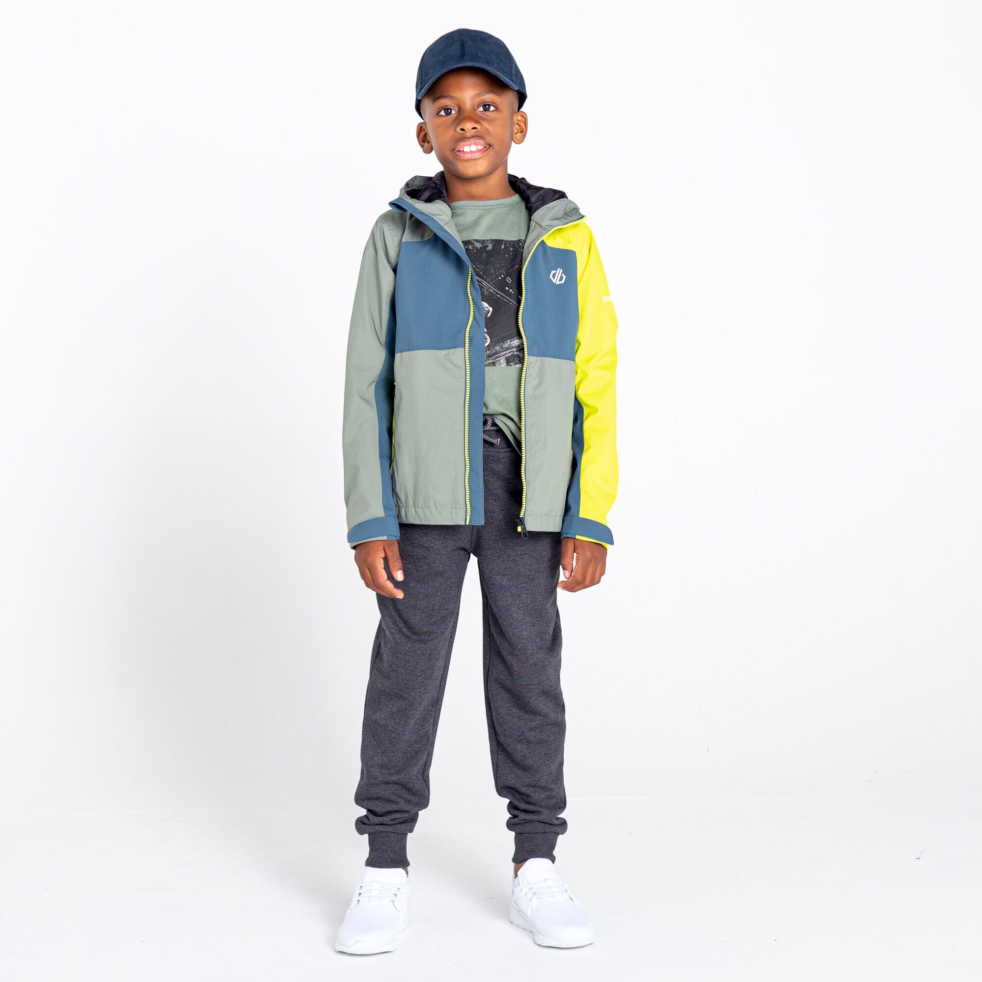 Dare 2b - Kids' In The Lead III Recycled Waterproof Jacket | Orion Grey Agave Green