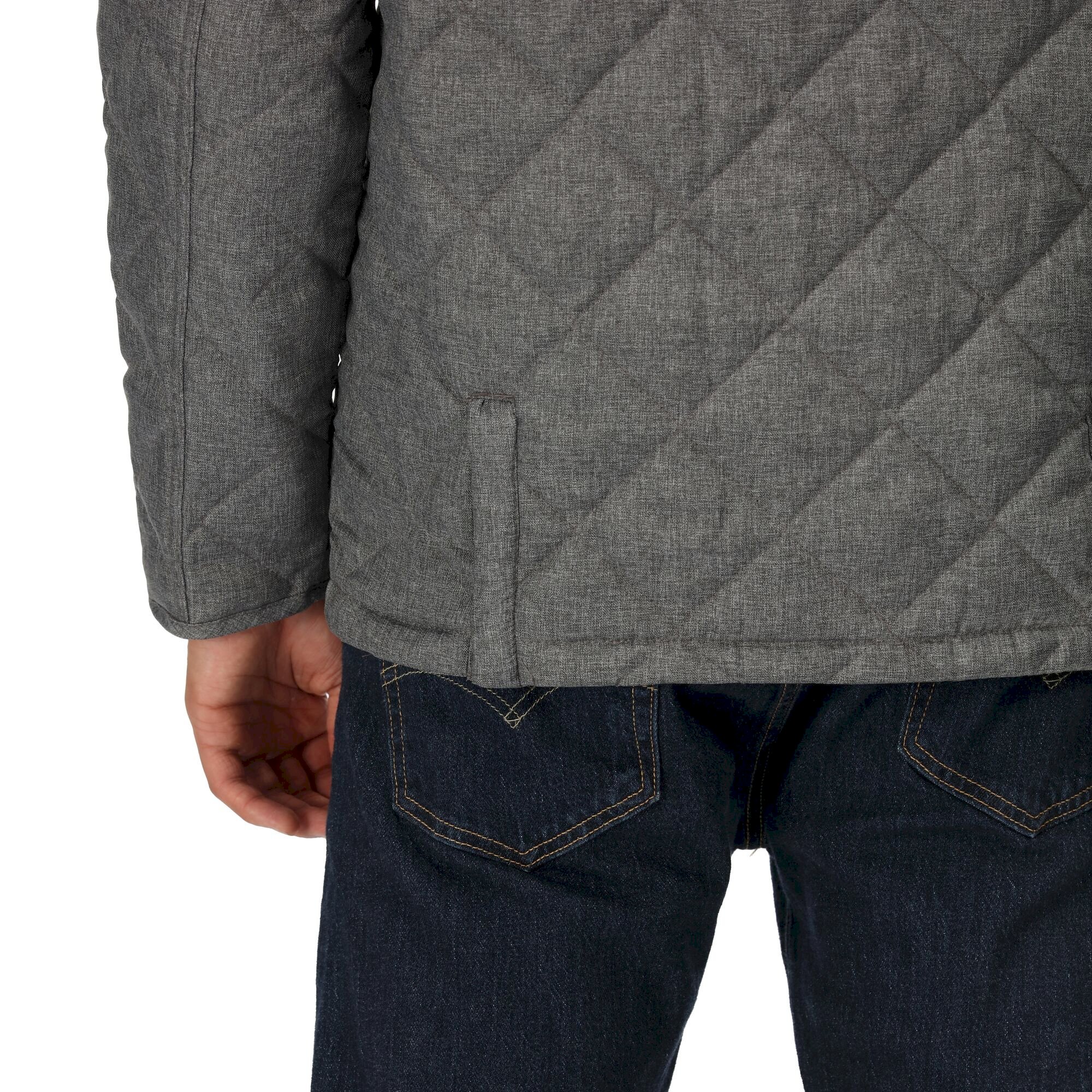 Men's Londyn Quilted Jacket | Dark Grey Marl