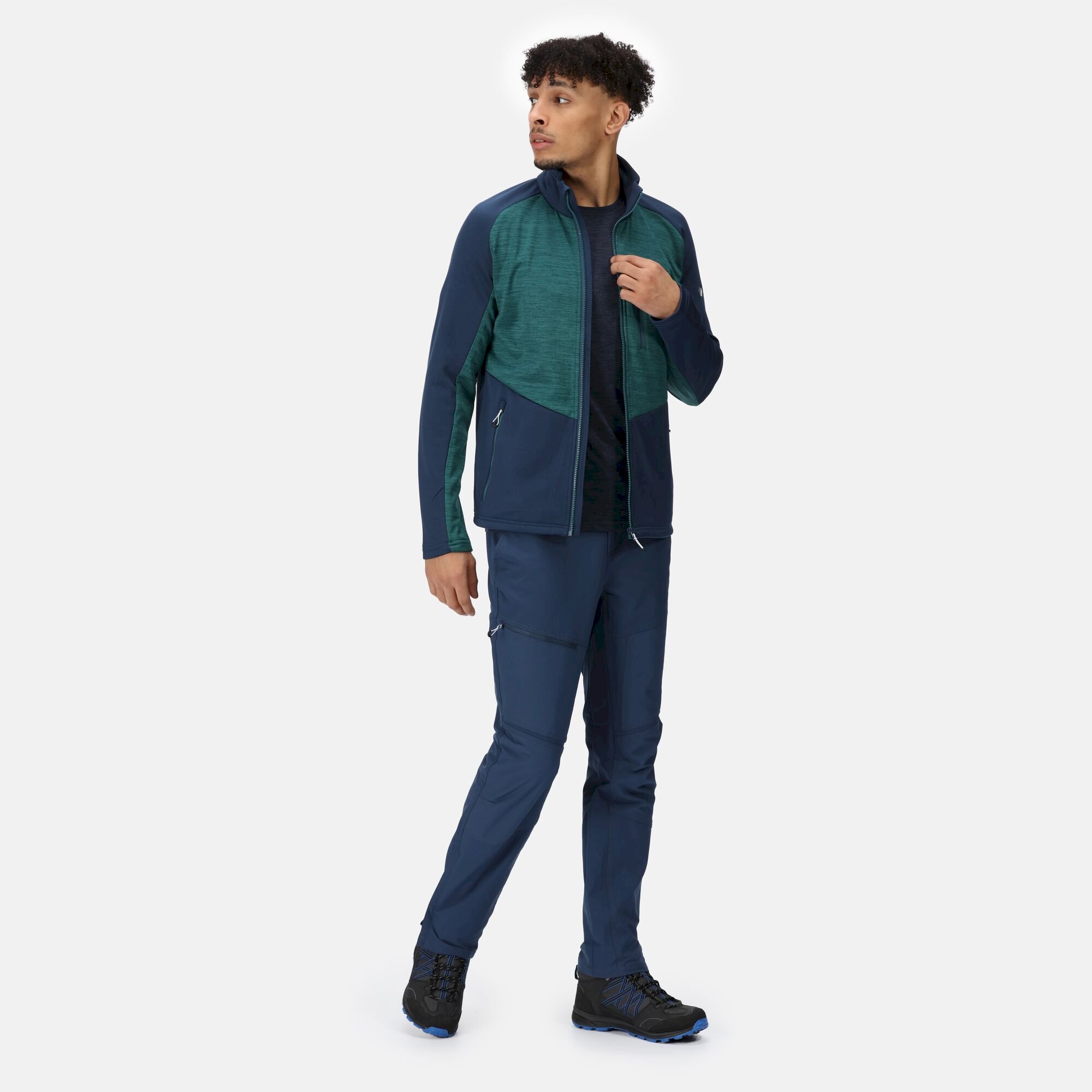 Men's Farson II Softshell Jacket | Admiral Blue Pacific Green