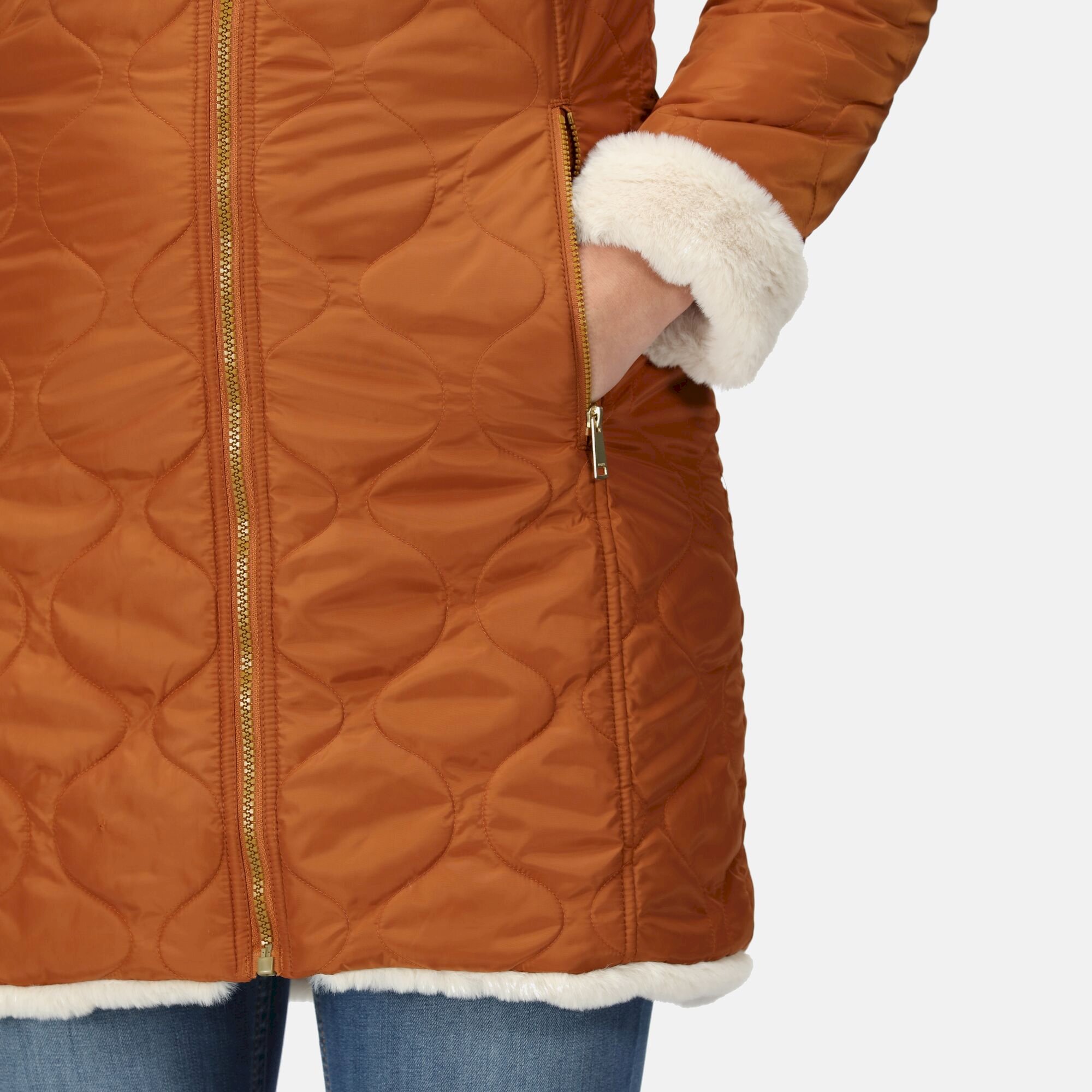 Women's Caileigh Reversible Parka Jacket | Copper Almond Light Vanilla