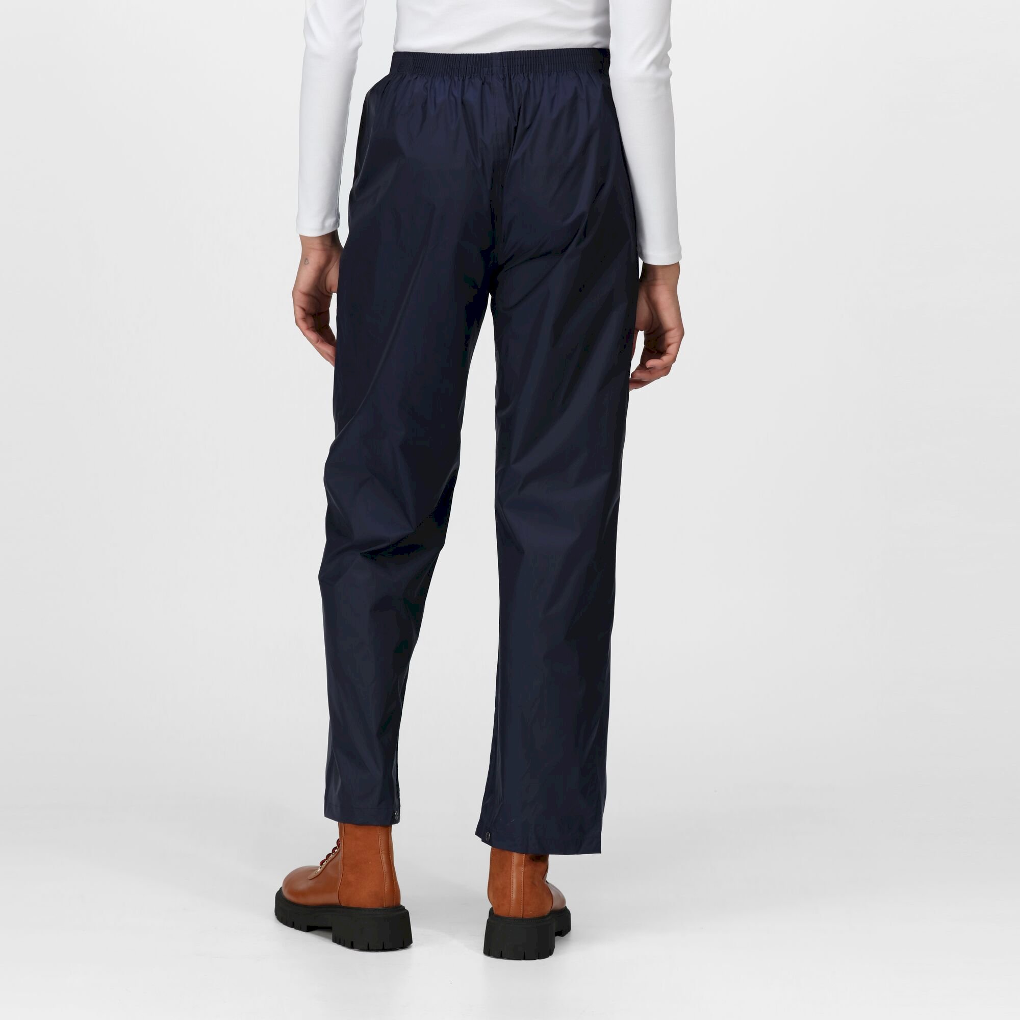 Womens Packaway Waterproof Trousers | Navy