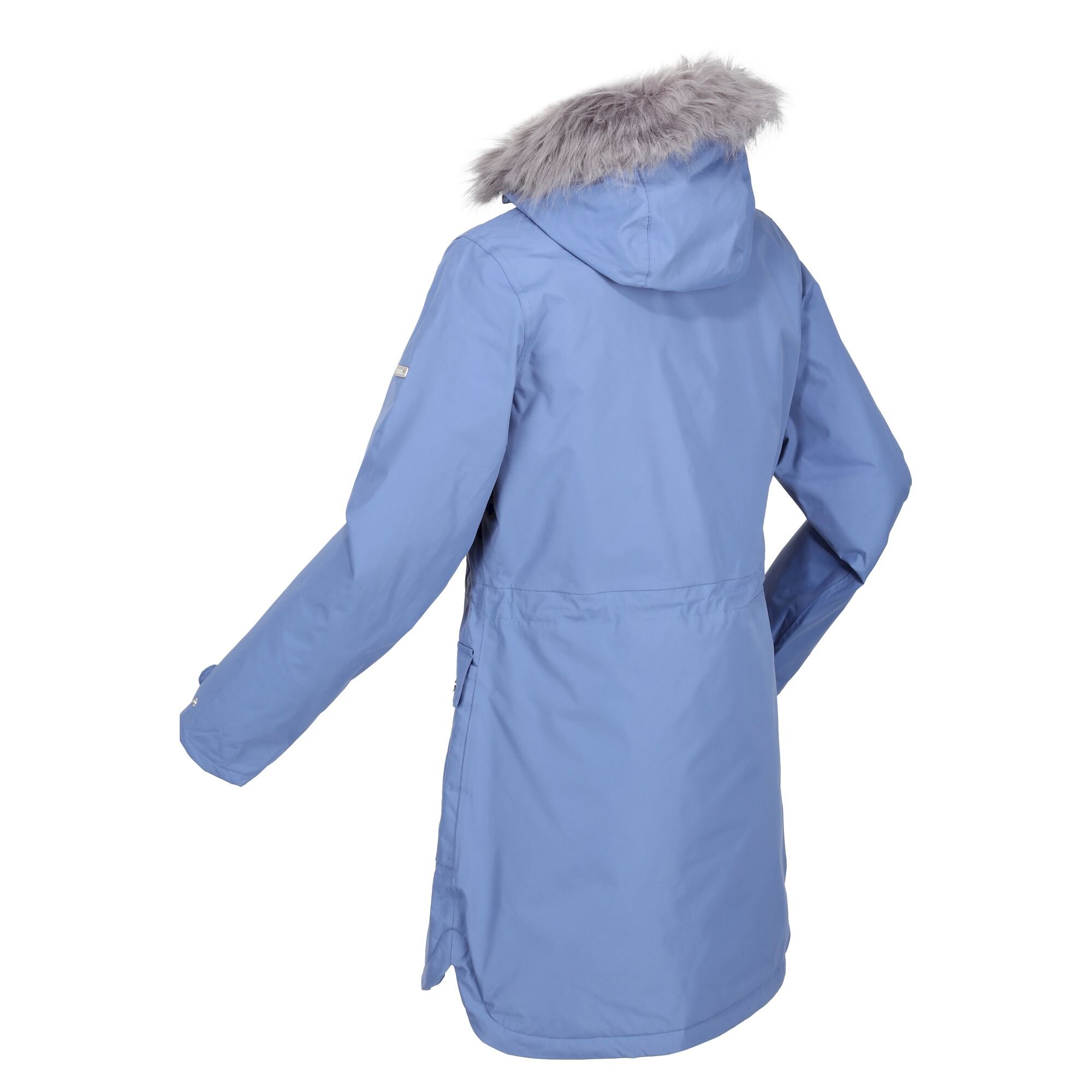 Women's Sabinka Fur Trim Parka Jacket | Slate Blue