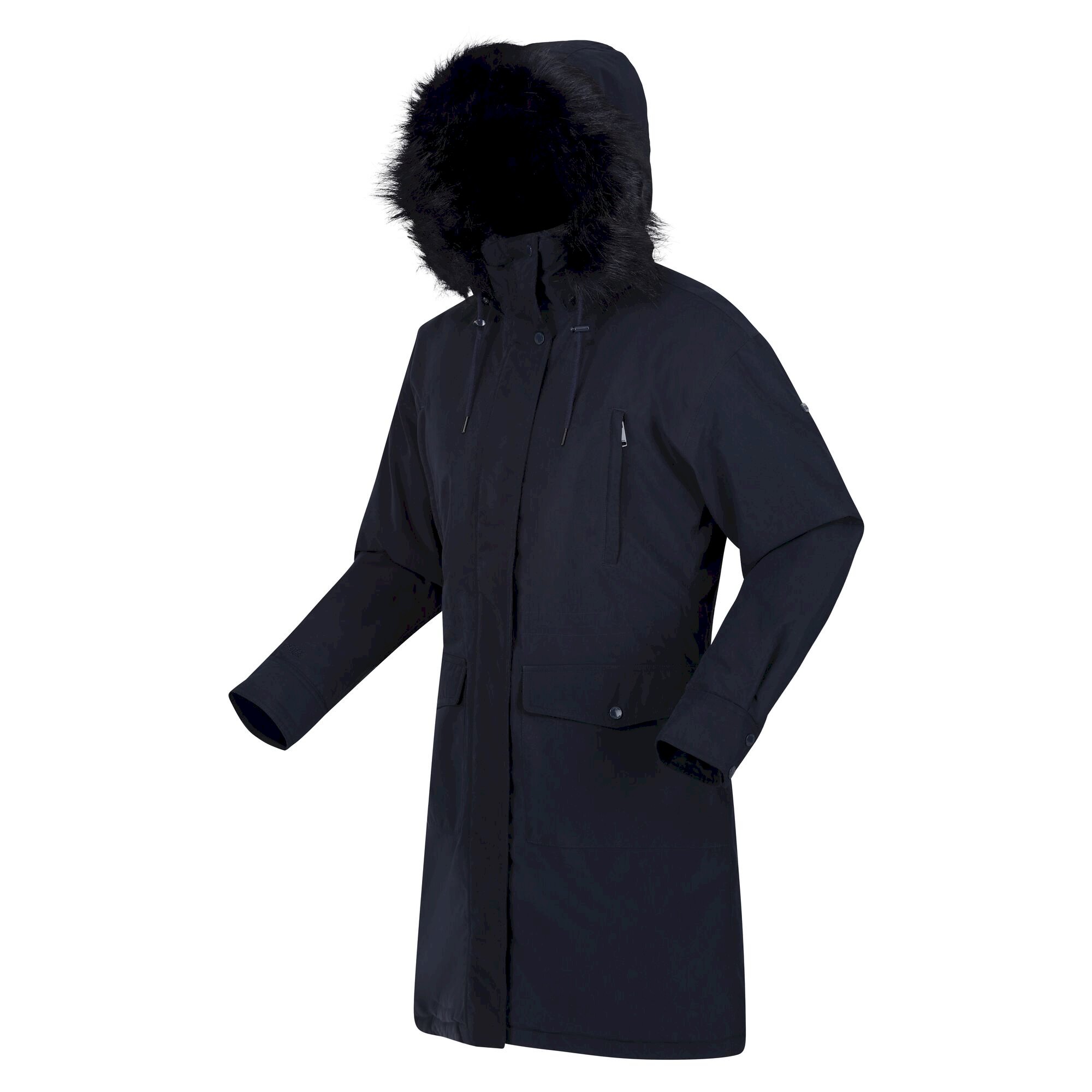 Women's Shiloh Fur Trim Parka Jacket | Navy
