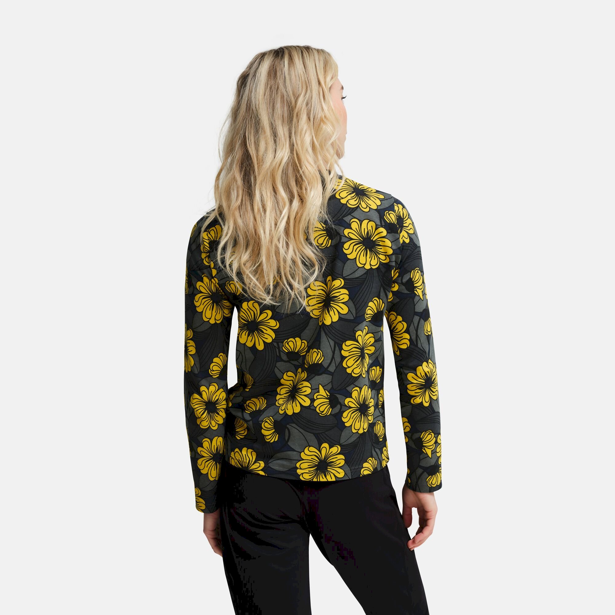 Orla Kiely Long Sleeve Winter Tee | Winter Heligan Yellow