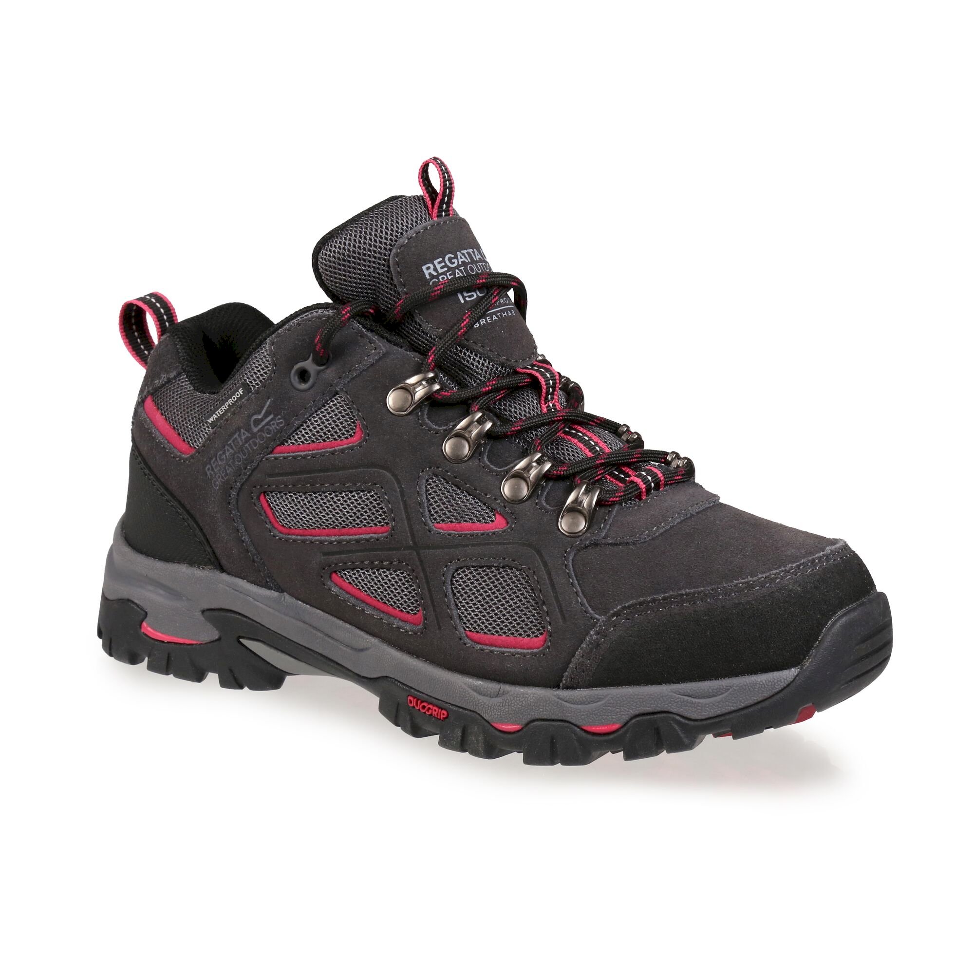 Women's Tebay Waterproof Low Walking Shoes | Ash Dark Cerise