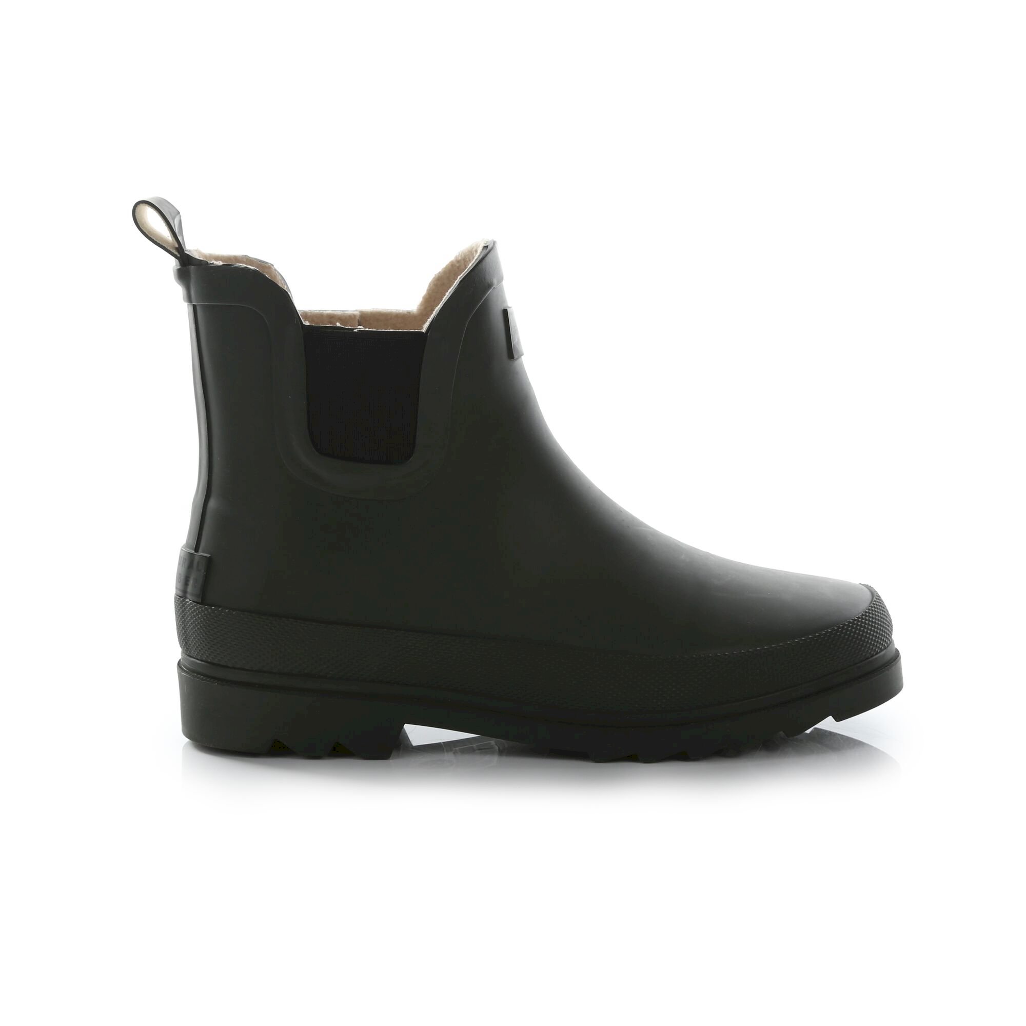 Kids' Harper Cosy Ankle Wellies | Dark Khaki Black