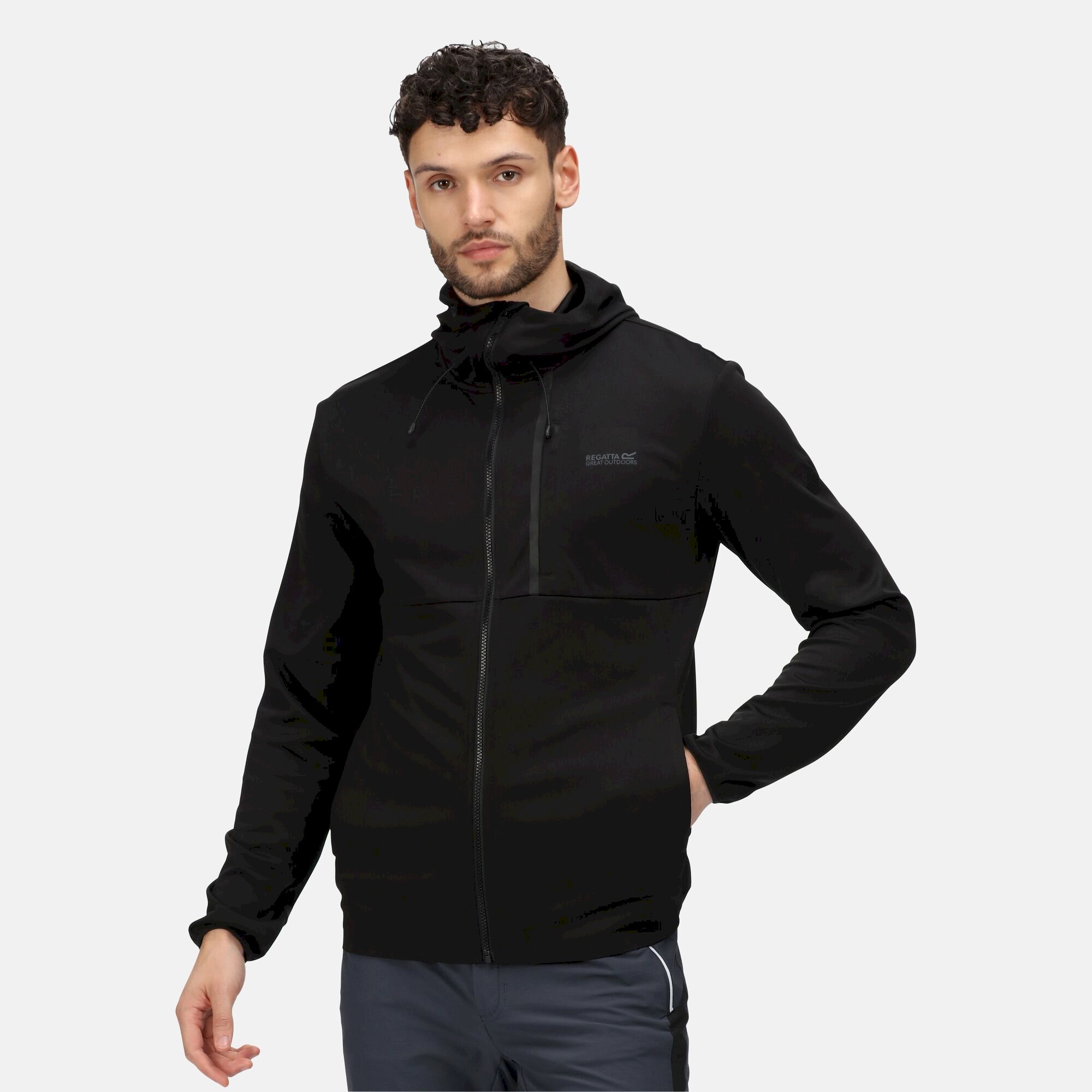 Men's Boyare Full Zip Hoody | Black