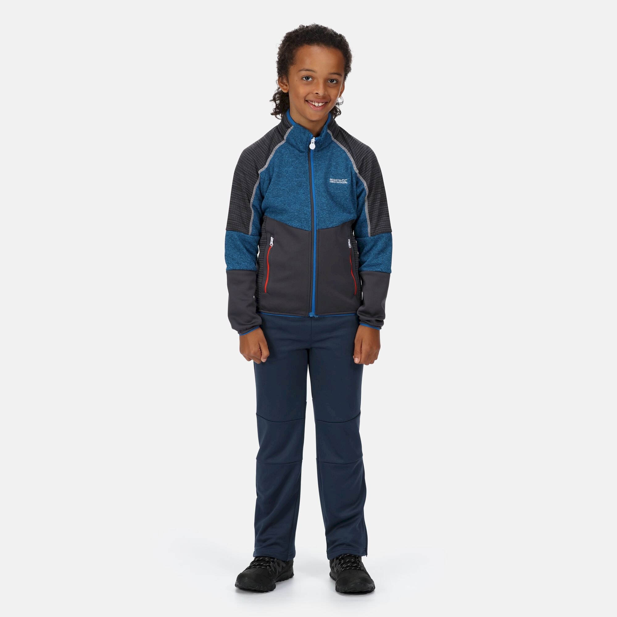 Kids' Oberon V Softshell Jacket | Imperial Blue India Grey