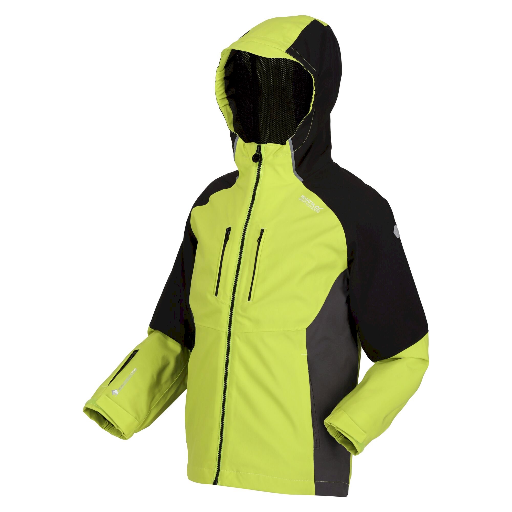 Kids' Hydrate VII 3-In-1 Waterproof Jacket | Bright Kiwi Black