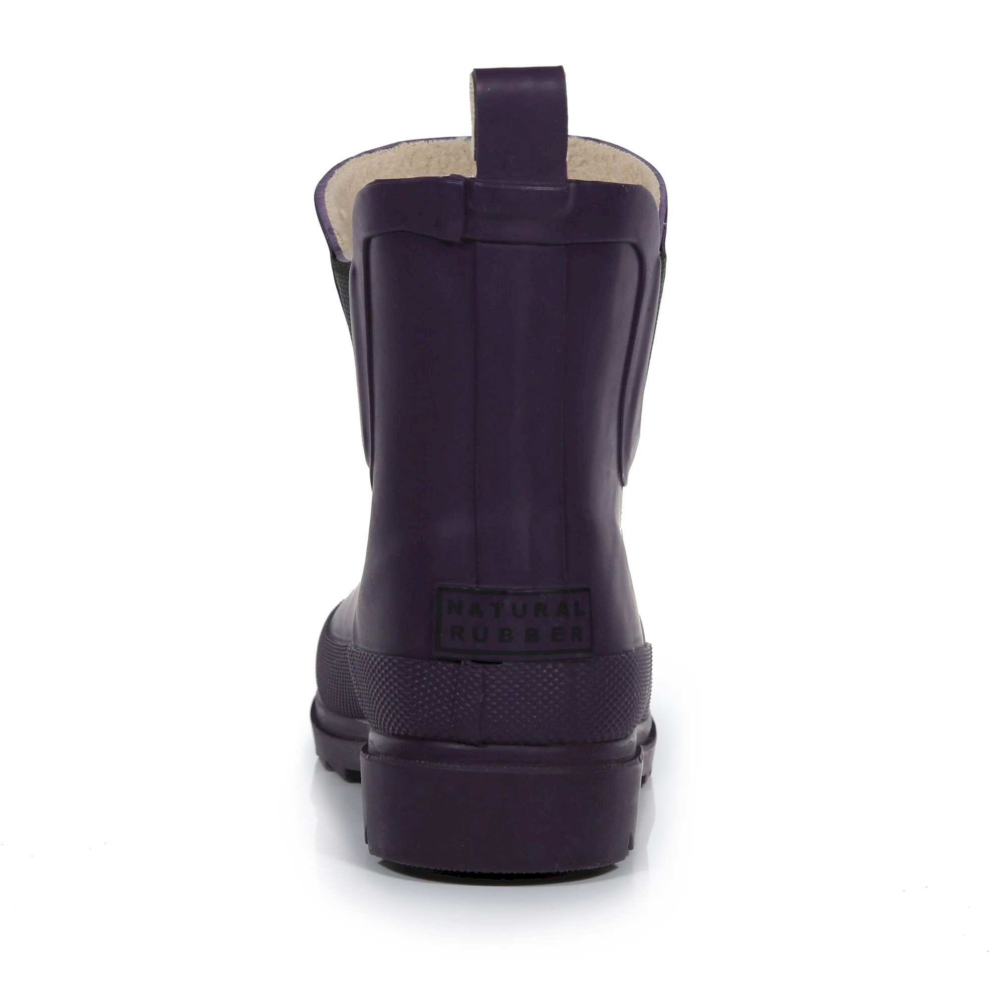 Kids' Harper Cosy Ankle Wellies | Dark Aubergine Black