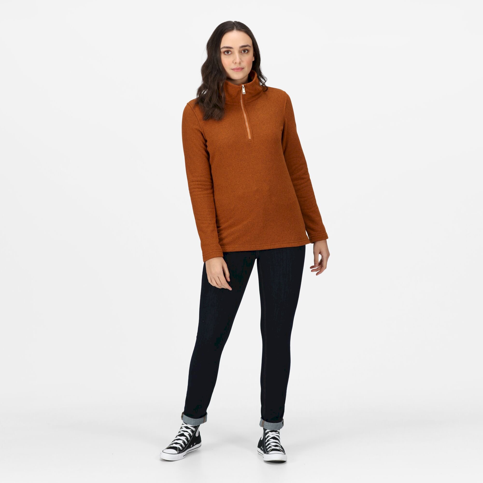 Women's Kizmit Half Zip Fleece | Copper Almond Two Tone