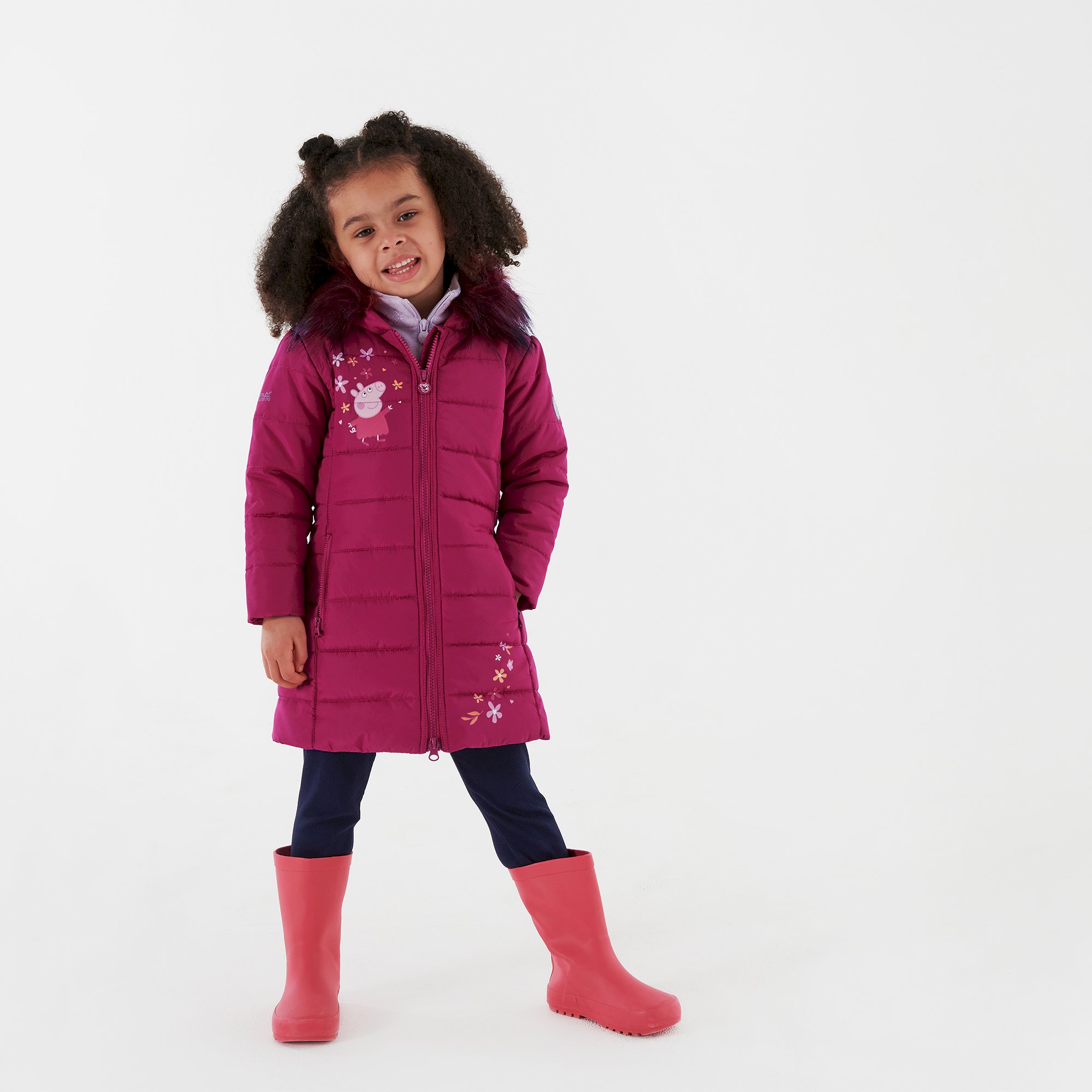 Girls' Peppa Padded Jacket | Berry Pink