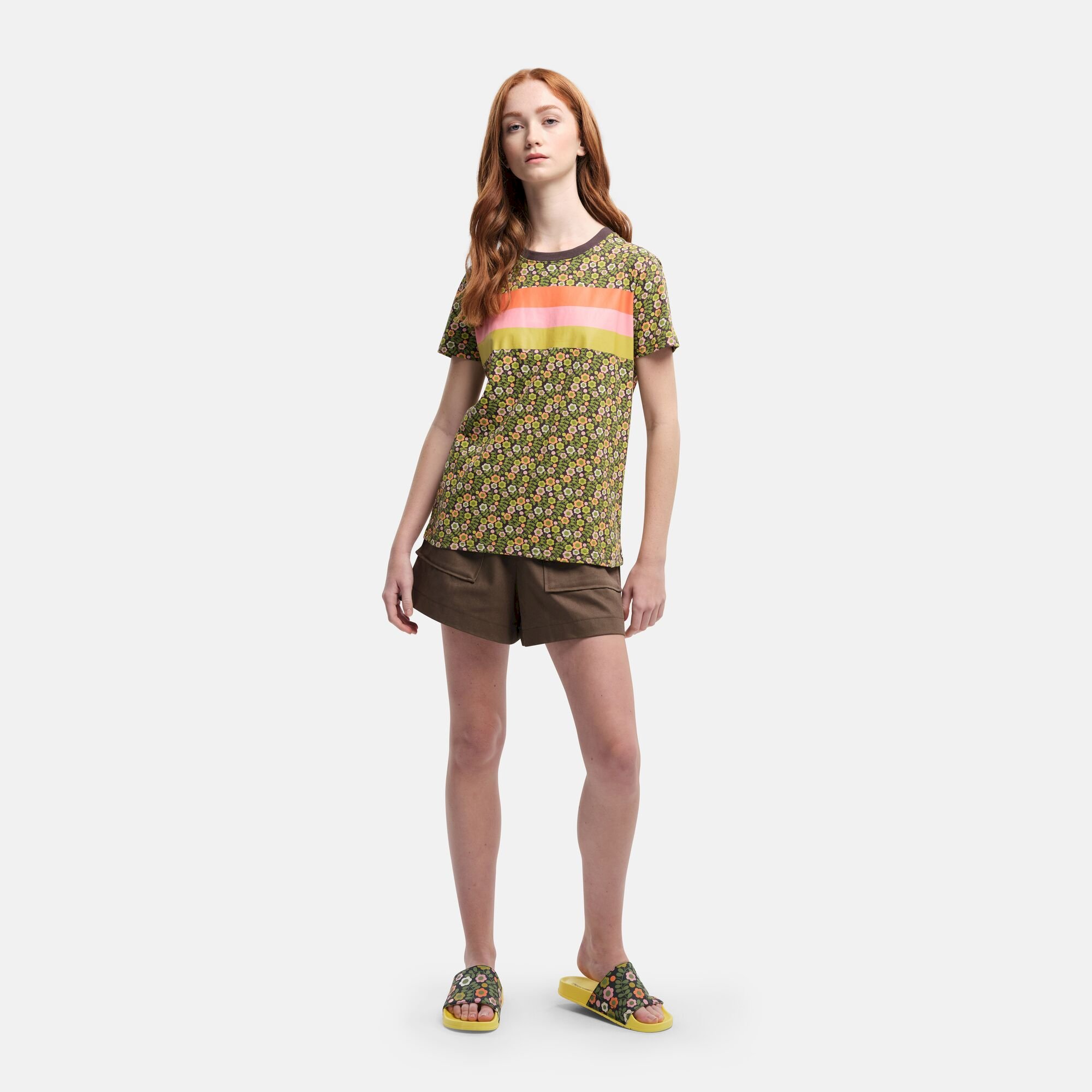 Orla Kiely Easy-to-Wear Cotton Short Sleeve Tee | Mountain Floral