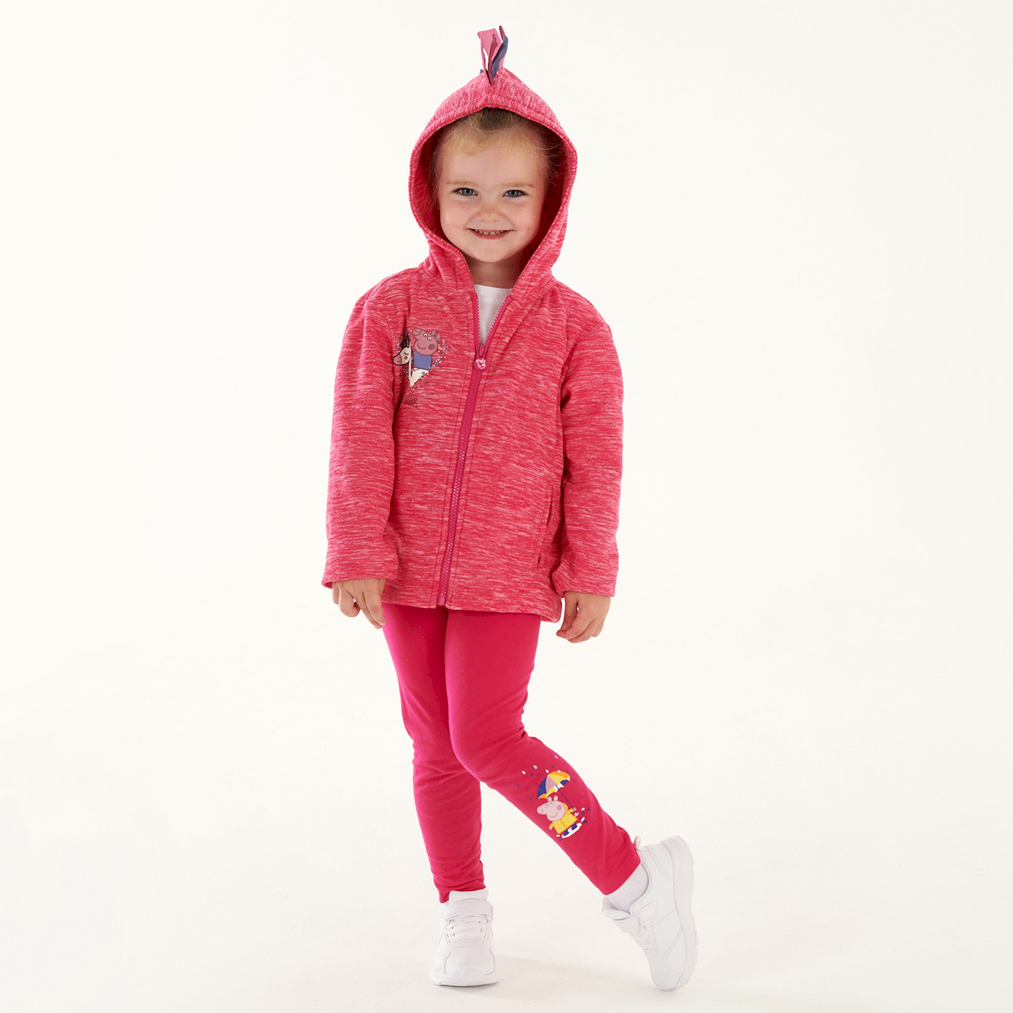 Peppa Pig Full Zip Fleece | Pink Fusion Marl