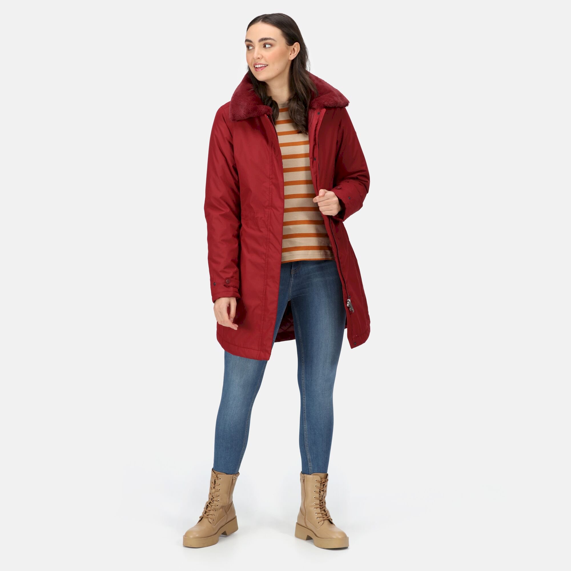 Women's Renata Fur Collar Parka | Cabernet