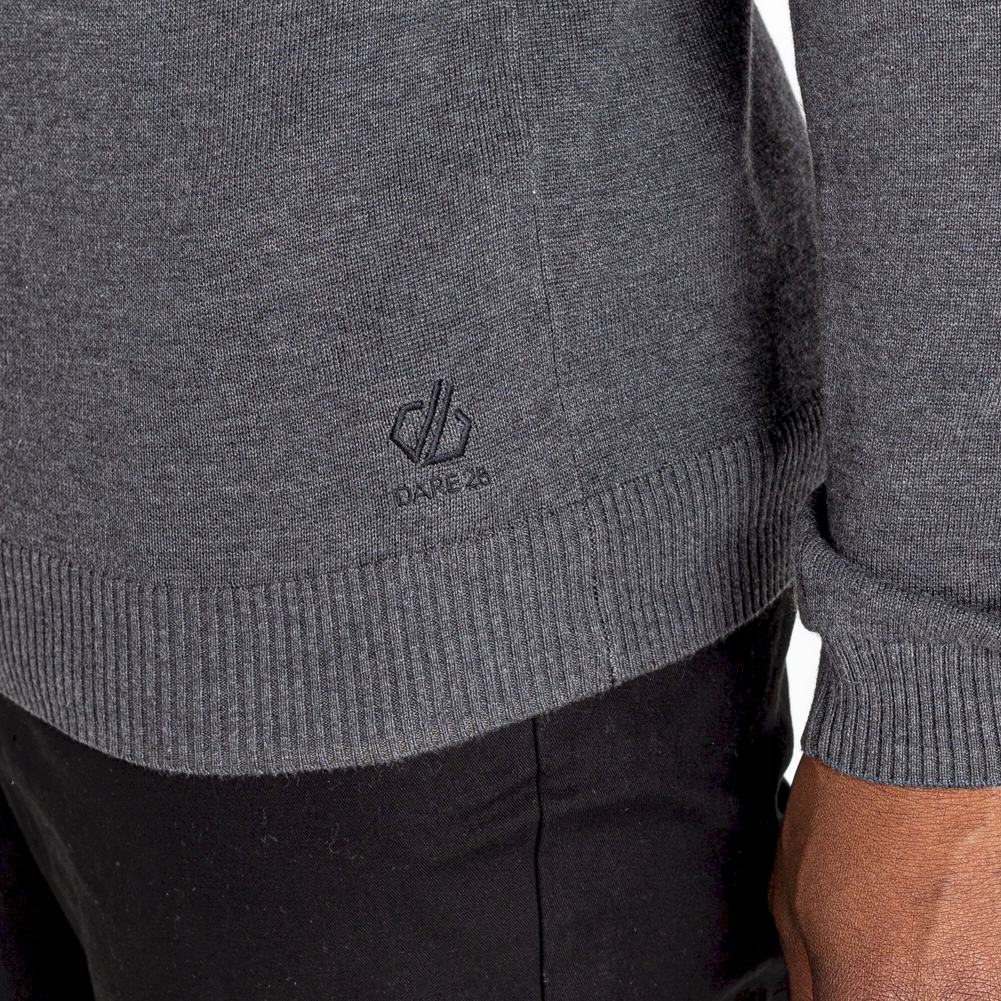 Dare 2b - Men's Unite Us Half Zip Knit Sweater | Charcoal Grey Black