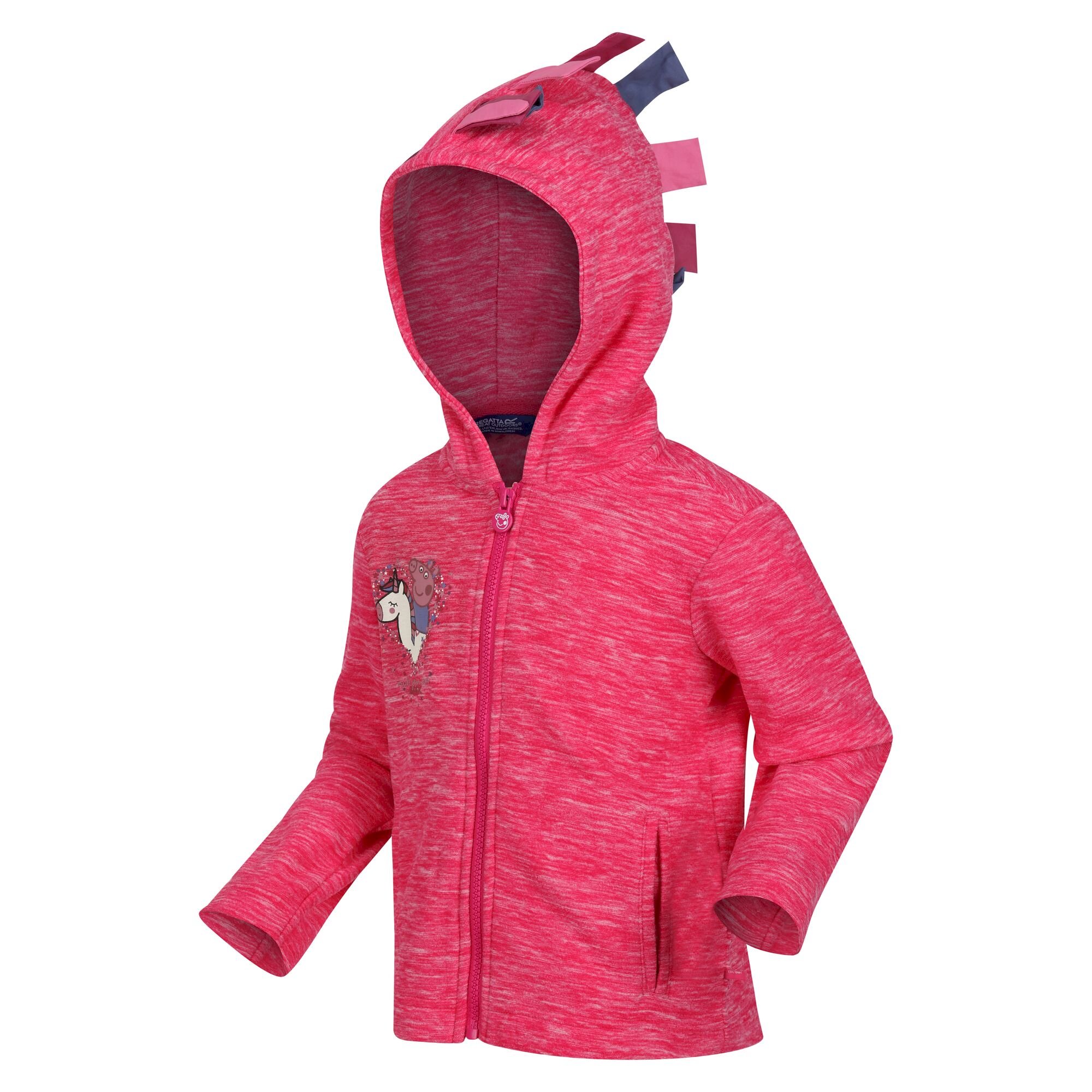 Peppa Pig Full Zip Fleece | Pink Fusion Marl