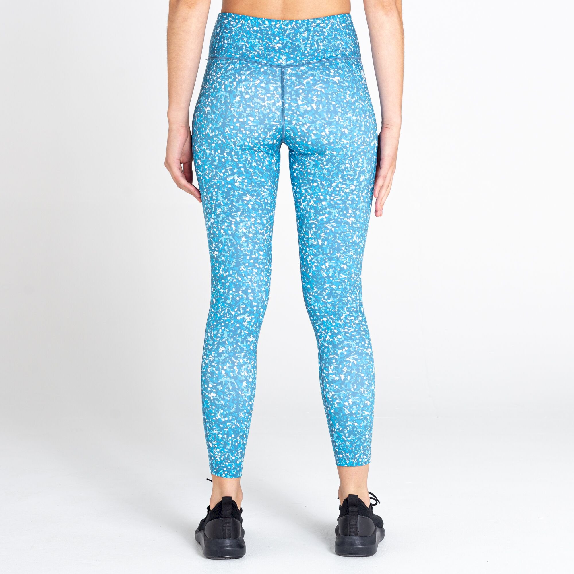 Dare 2b - Women's Influential Recycled Leggings | Capri Blue Fracture Print