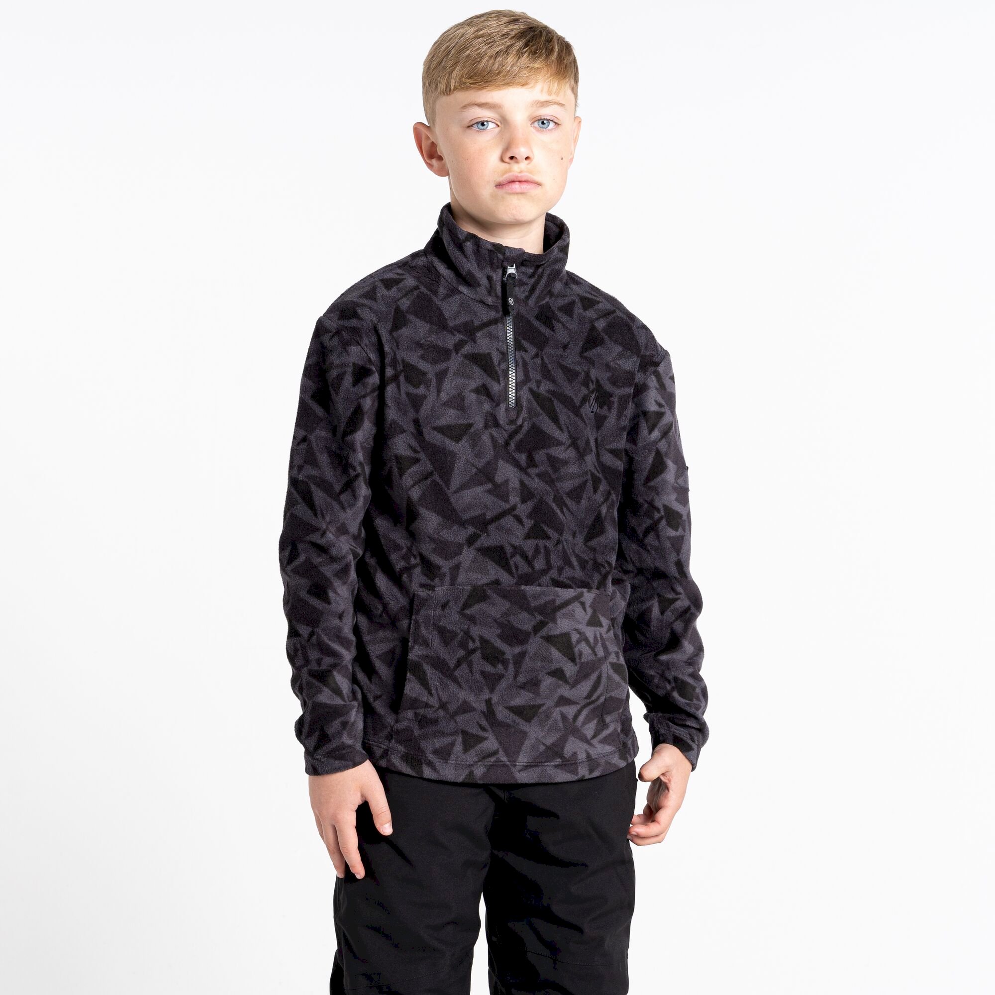 Dare 2b - Kids' Cushy Half Zip Fleece | Black Geo Print