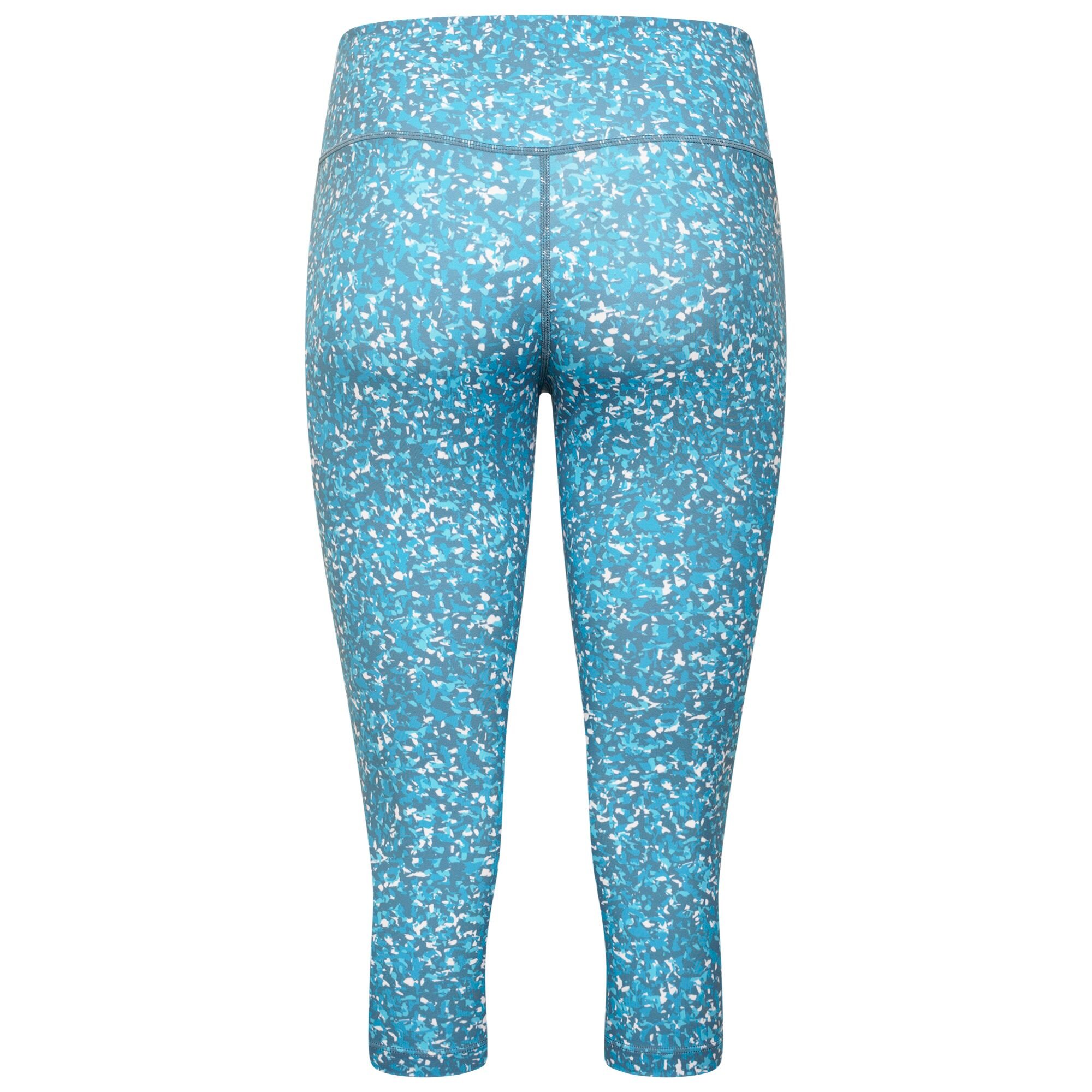 Dare 2b - Women's Influential 3/4 Recycled Leggings | Capri Blue Fracture Print