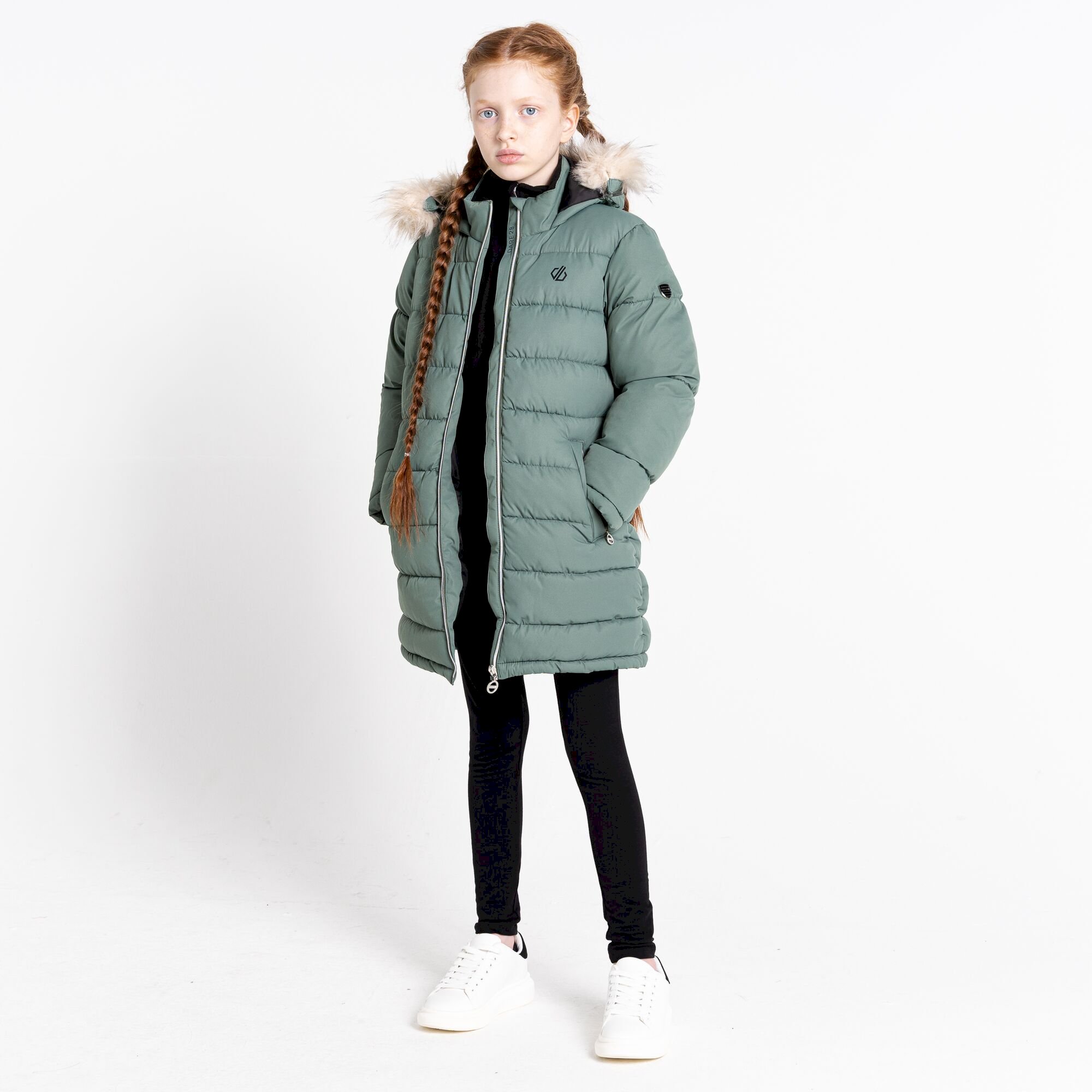 Dare 2b - Girls' Striking II Waterproof Jacket | Duck Green