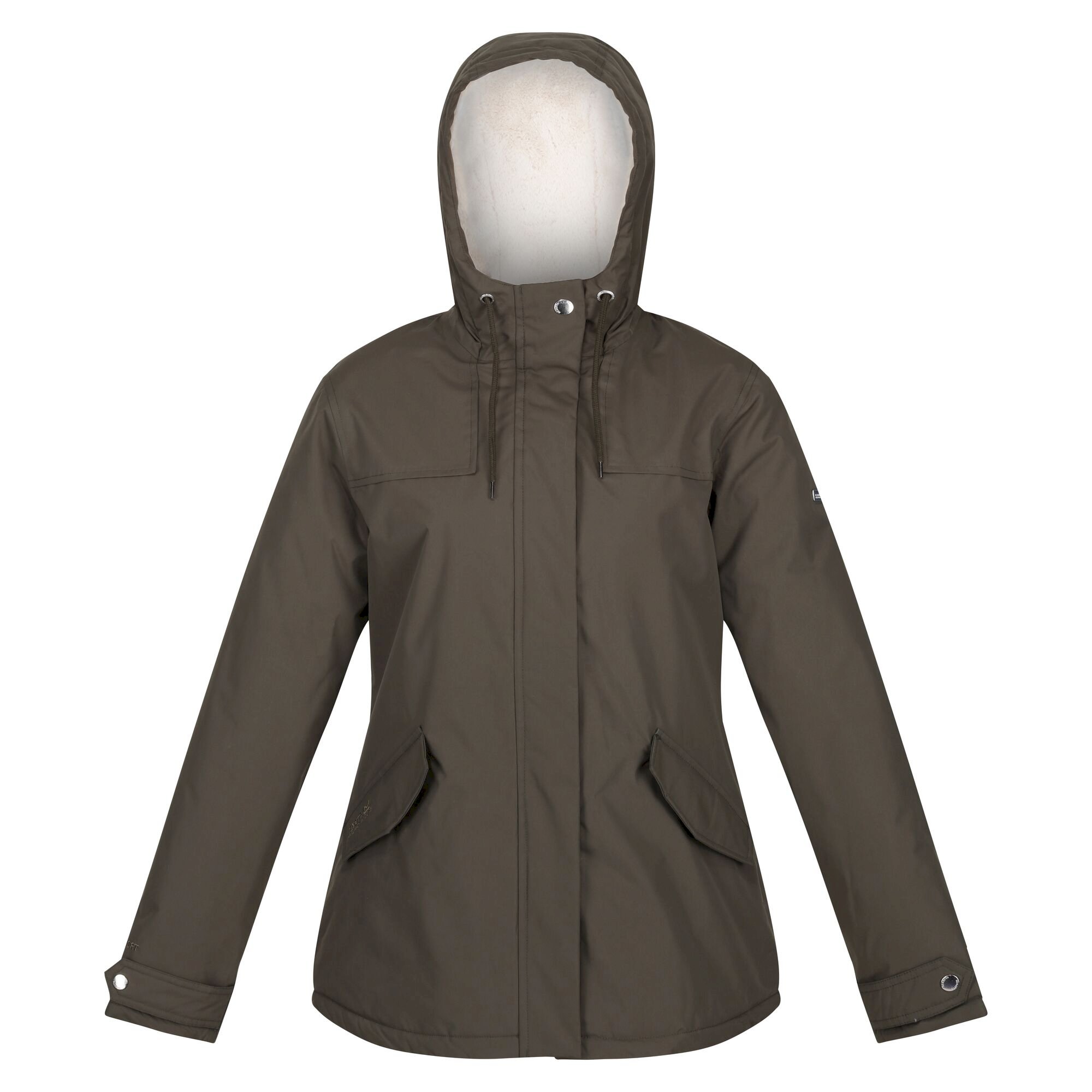 Women's Bria Fur Lined Waterproof Jacket | Dark Khaki