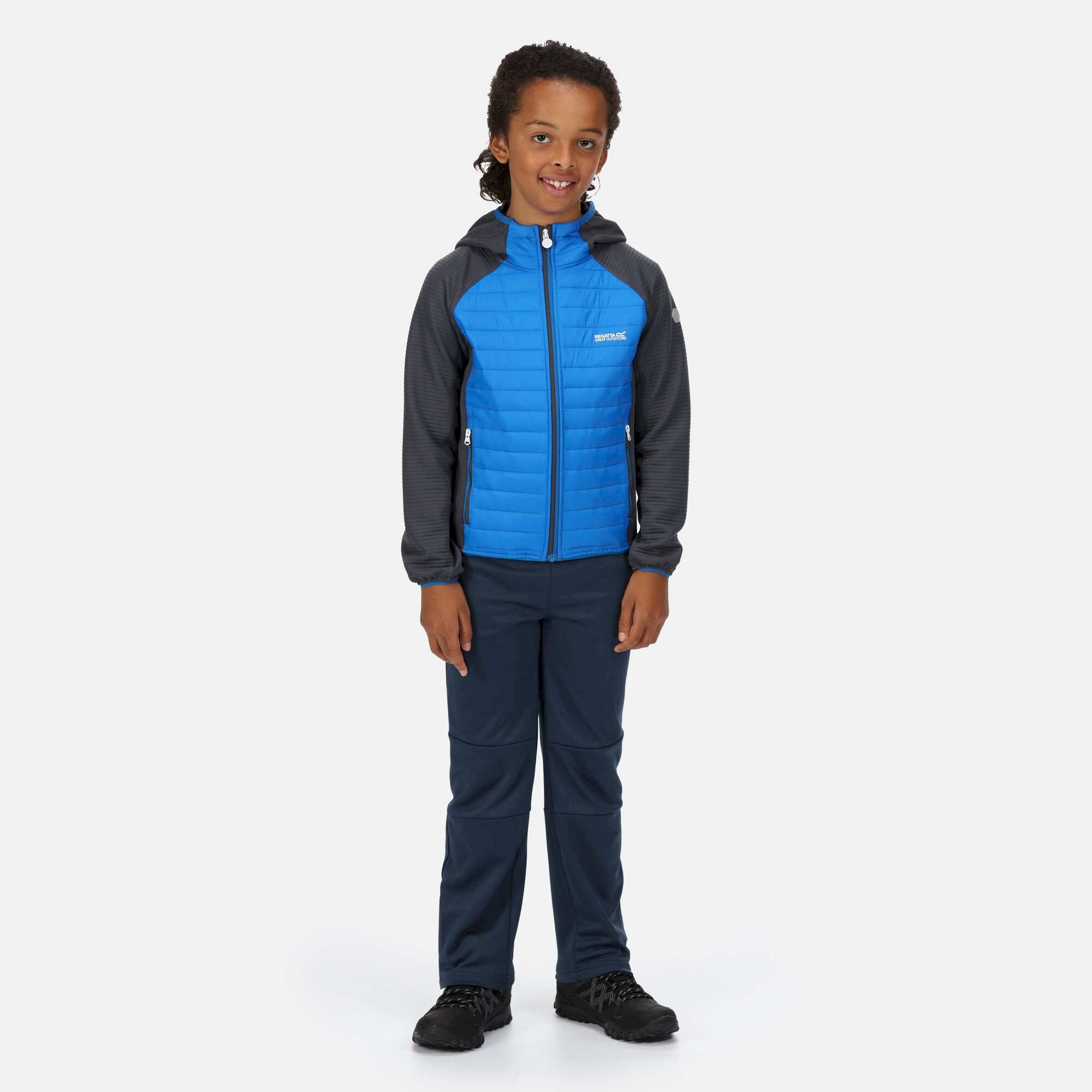 Kids' Kielder V Hybrid Insulated Jacket | Imperial Blue India Grey