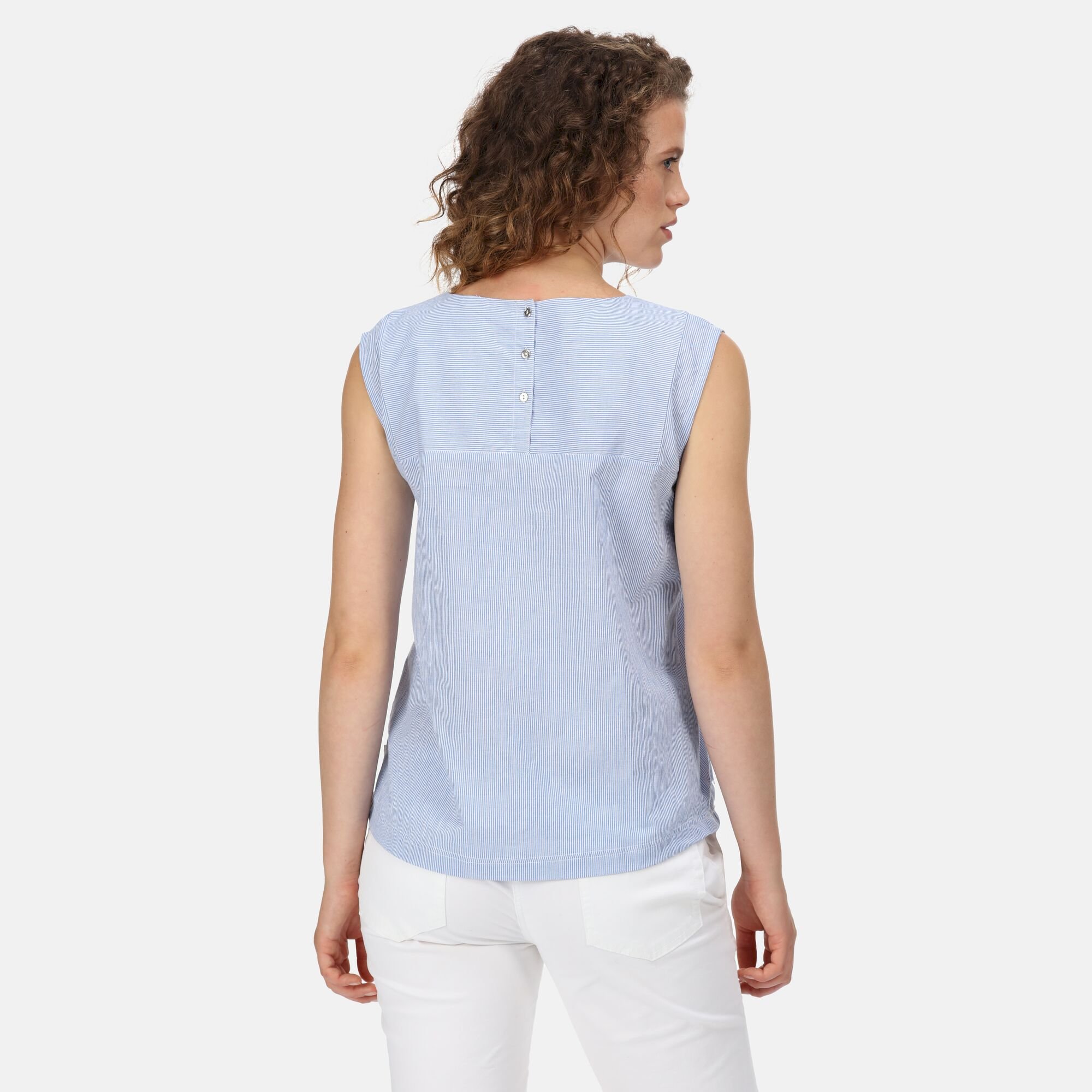 Women's Bridgidine Swing Top | Sonic Blue Stripe
