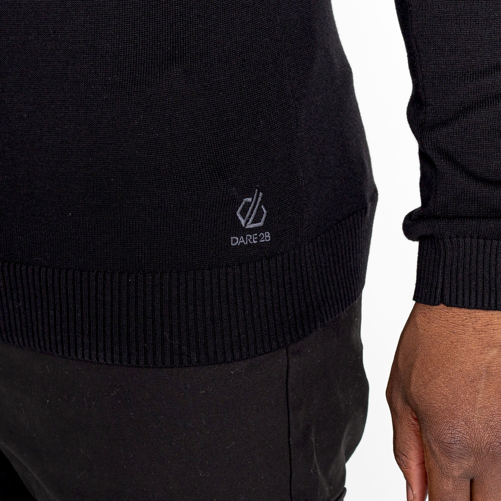 Dare 2b - Men's Unite Us Half Zip Knit Sweater | Black Amber Glow